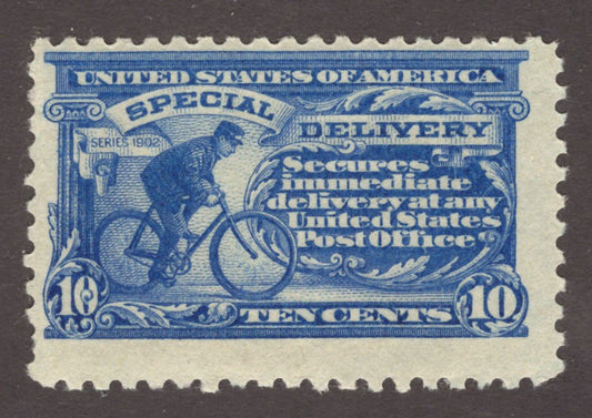 US E10 MNH F 1916 10c pale ultramarine, perf 10, SL Wmk Special Delivery ZAYIX
