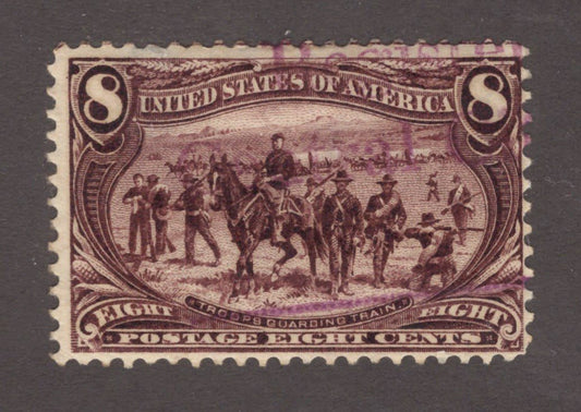 US 289 Used F 1888 Trans-Mississippi 8c violet brown Wagon Train ZAYIX