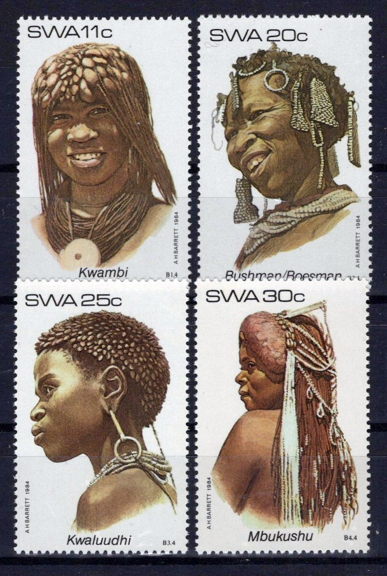 South West Africa SWA 524-527 MNH Traditional Headdress Zayix Stamps 0325S0159M