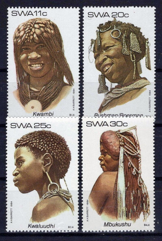 South West Africa SWA 524-527 MNH Traditional Headdress Zayix Stamps 0325S0159M