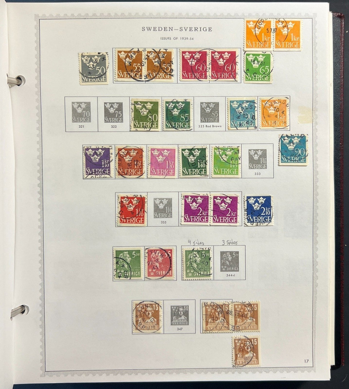 Sweden Stamp Collection Minkus Specialty Album Used ZAYIX