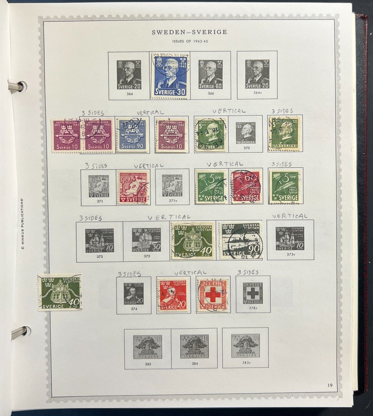 Sweden Stamp Collection Minkus Specialty Album Used ZAYIX
