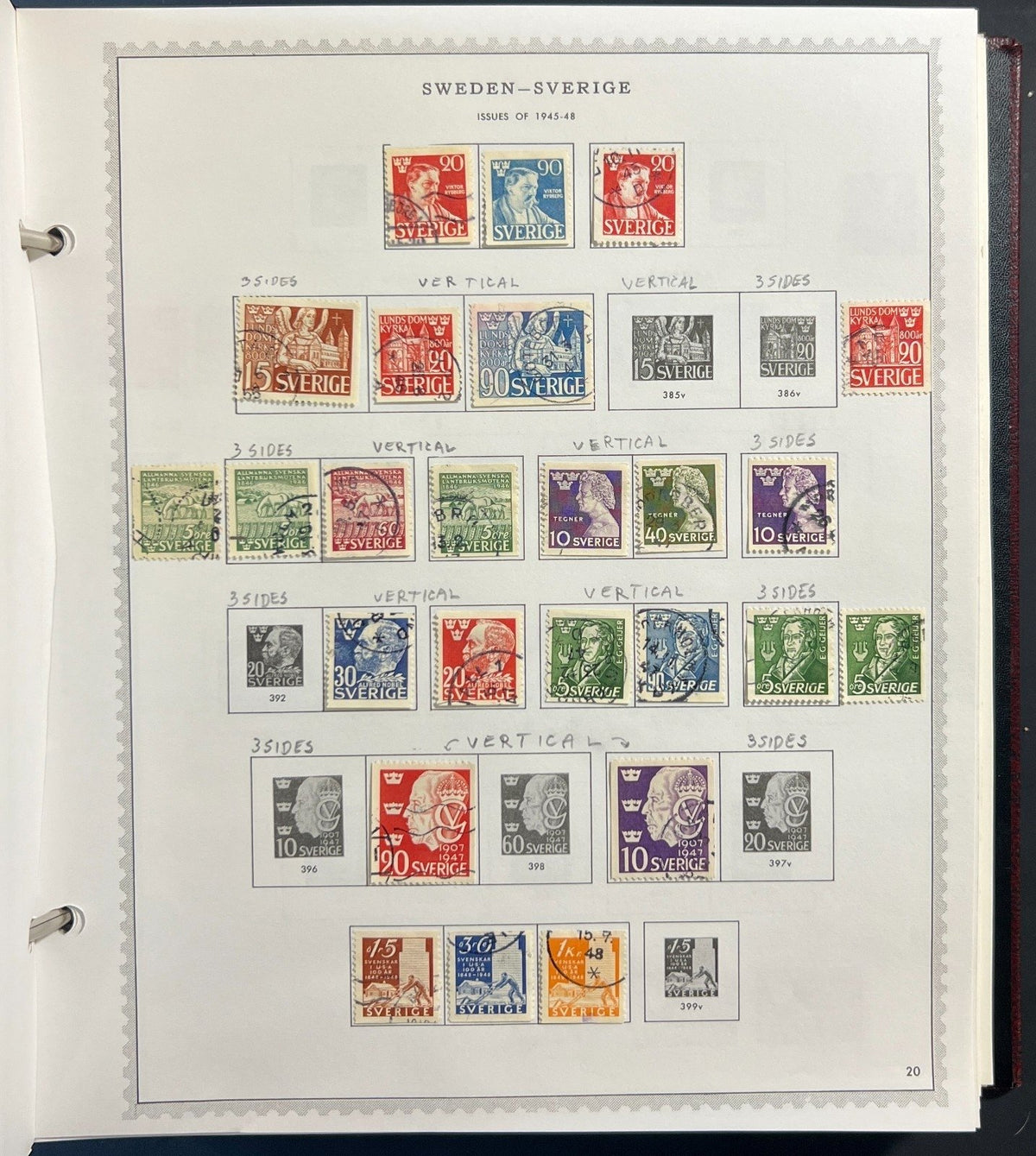 Sweden Stamp Collection Minkus Specialty Album Used ZAYIX