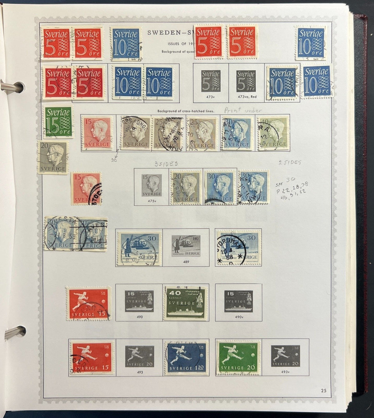 Sweden Stamp Collection Minkus Specialty Album Used ZAYIX