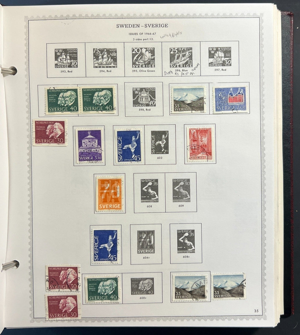 Sweden Stamp Collection Minkus Specialty Album Used ZAYIX