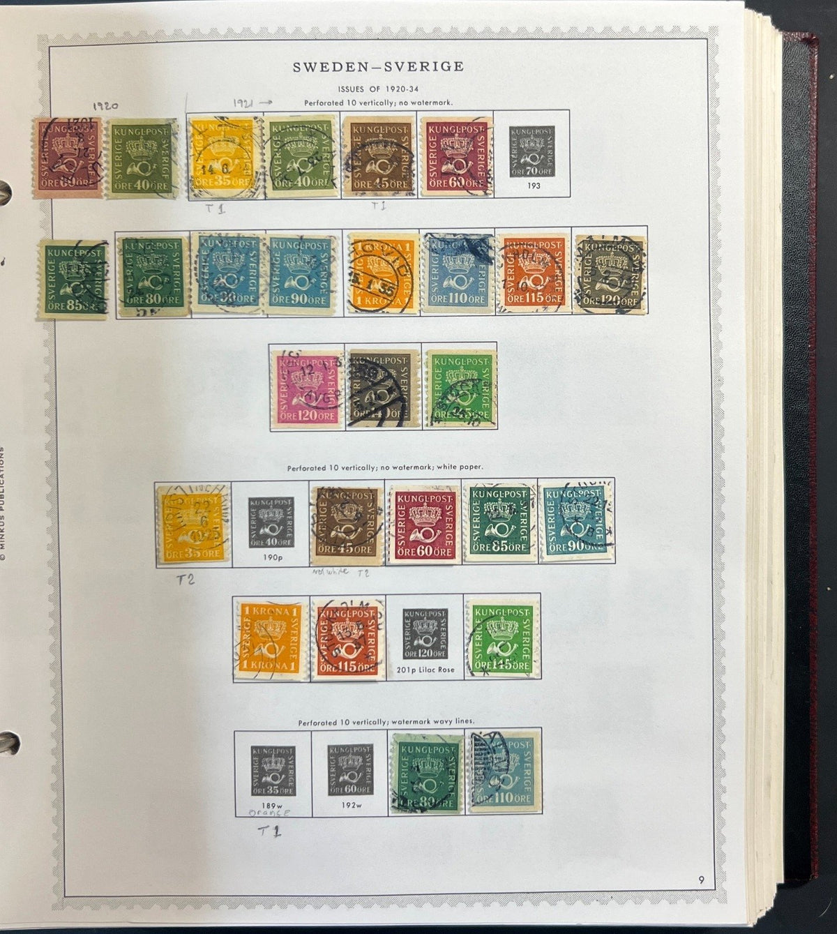 Sweden Stamp Collection Minkus Specialty Album Used ZAYIX
