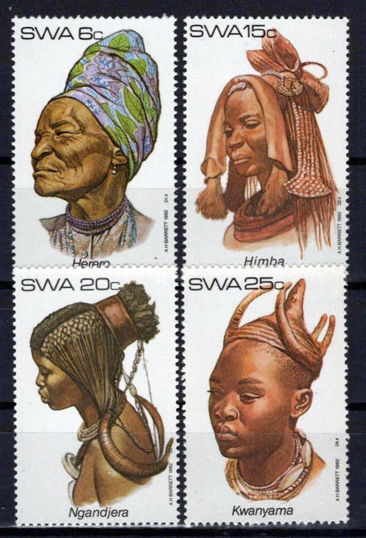 South West Africa SWA 499-502 MNH Traditional Headdress Zayix Stamps 0325S0160M