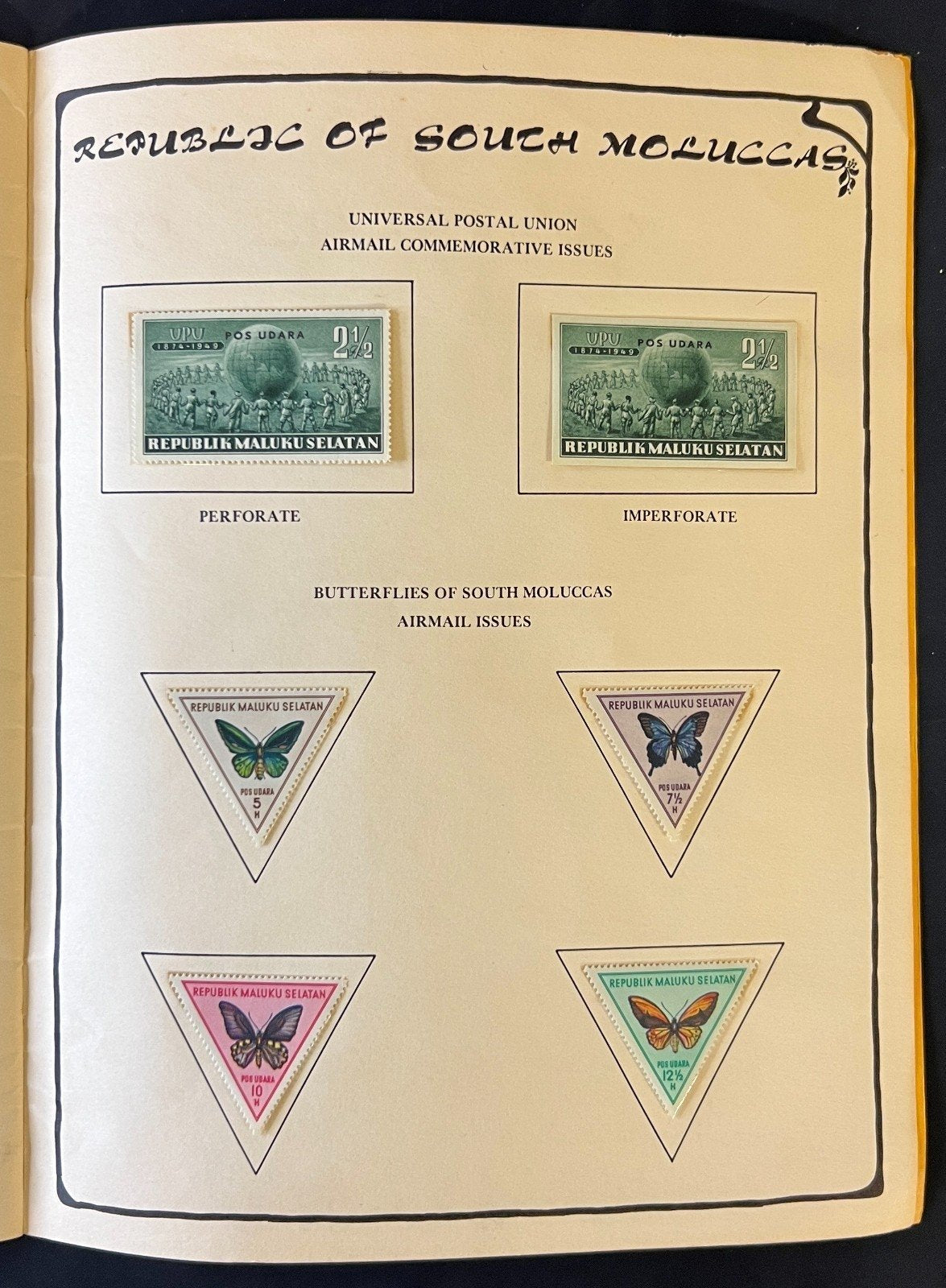 Republic of South Moluccas Stamp Collection Illustrated Historical Album ZAYIX