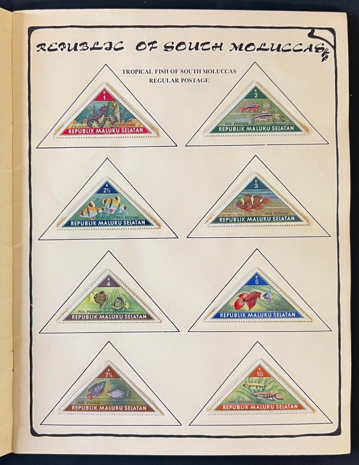 Republic of South Moluccas Stamp Collection Illustrated Historical Album ZAYIX