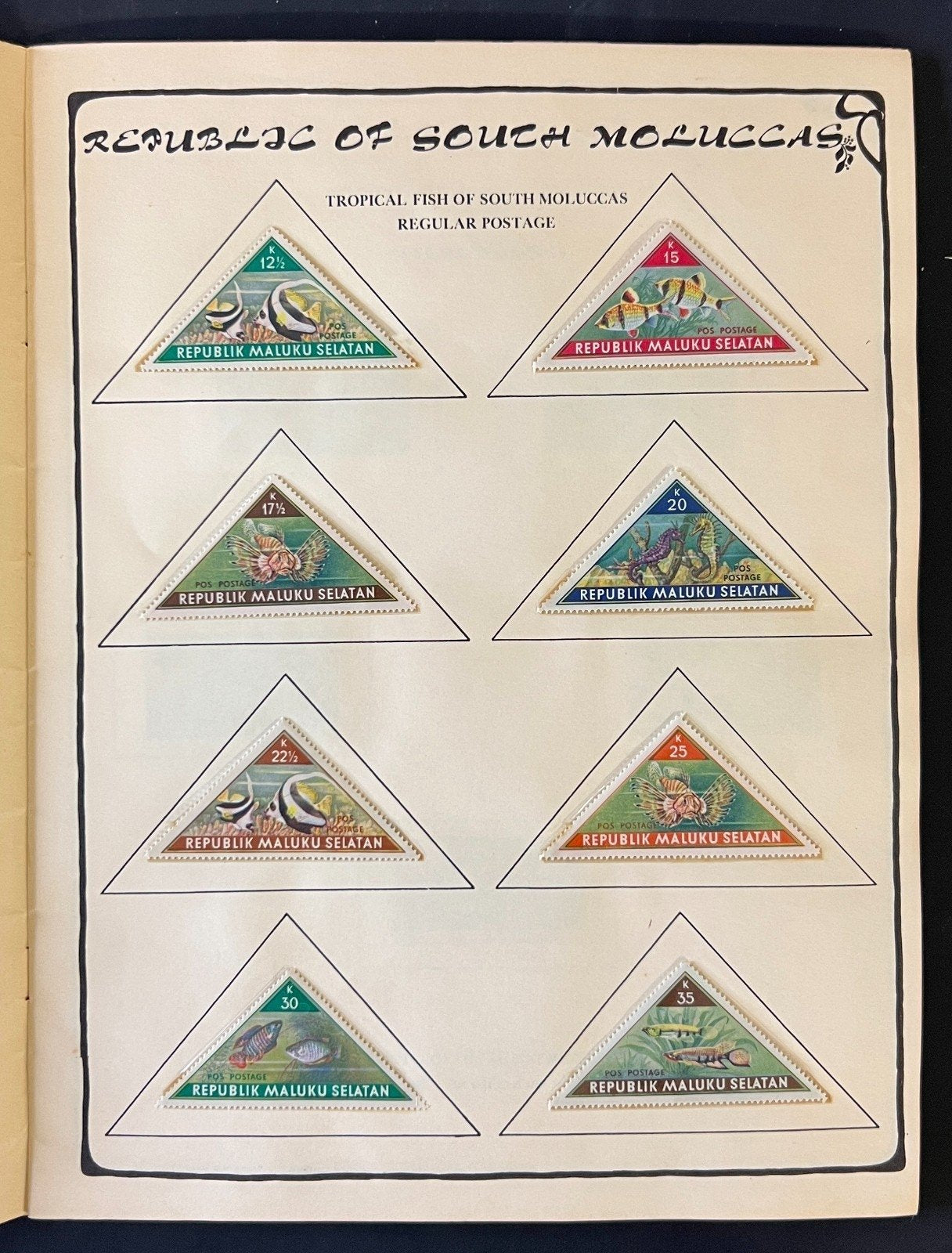 Republic of South Moluccas Stamp Collection Illustrated Historical Album ZAYIX