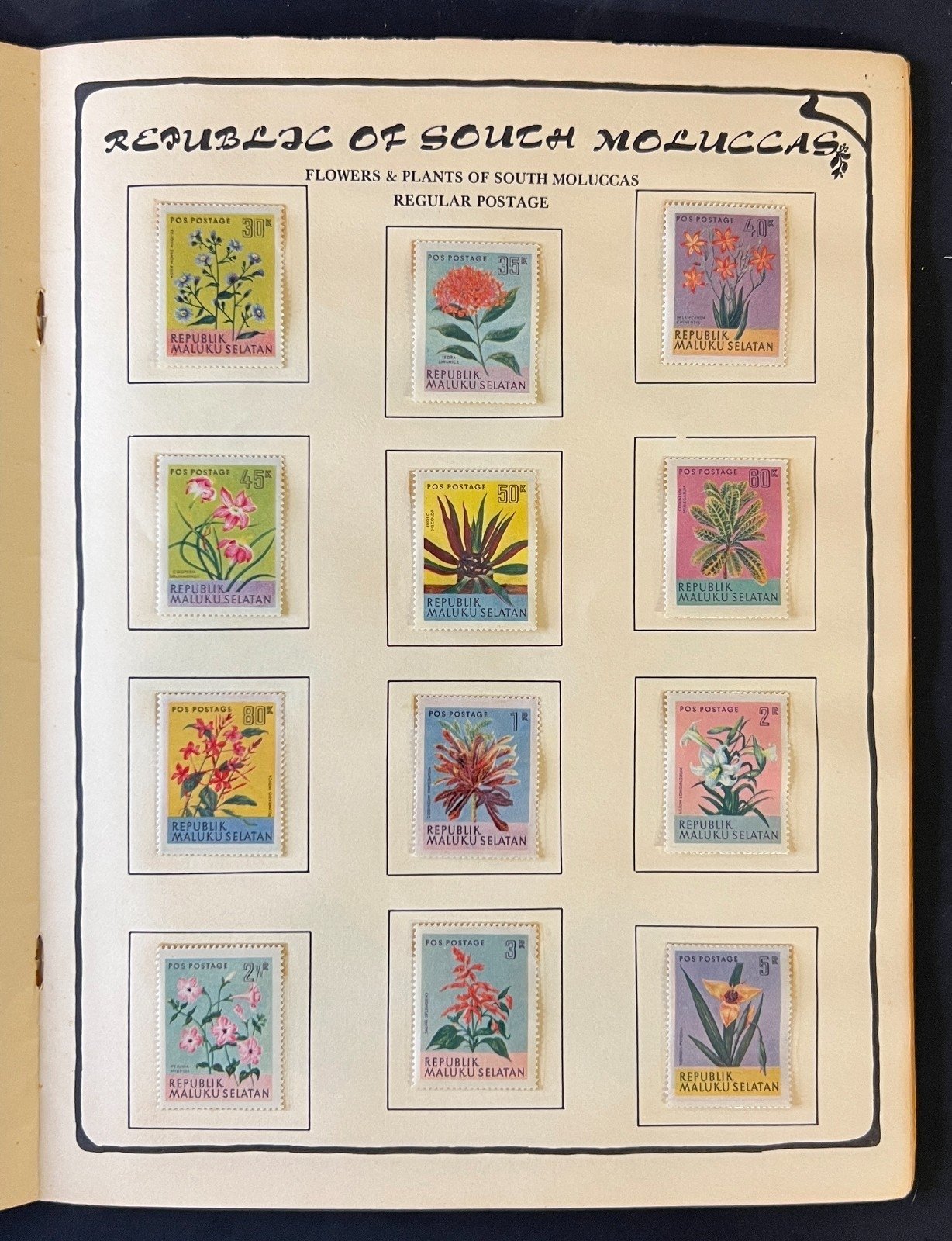 Republic of South Moluccas Stamp Collection Illustrated Historical Album ZAYIX