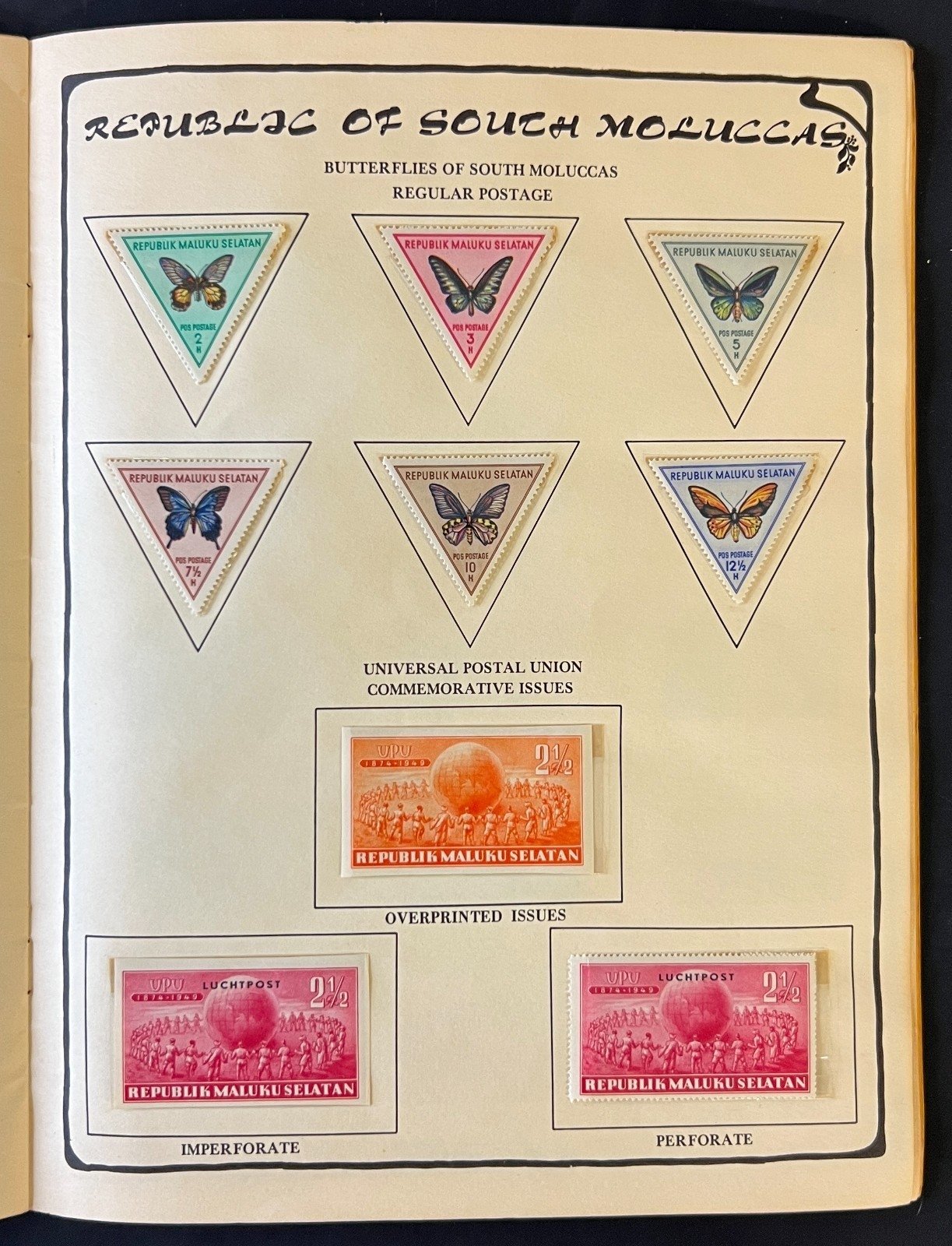 Republic of South Moluccas Stamp Collection Illustrated Historical Album ZAYIX