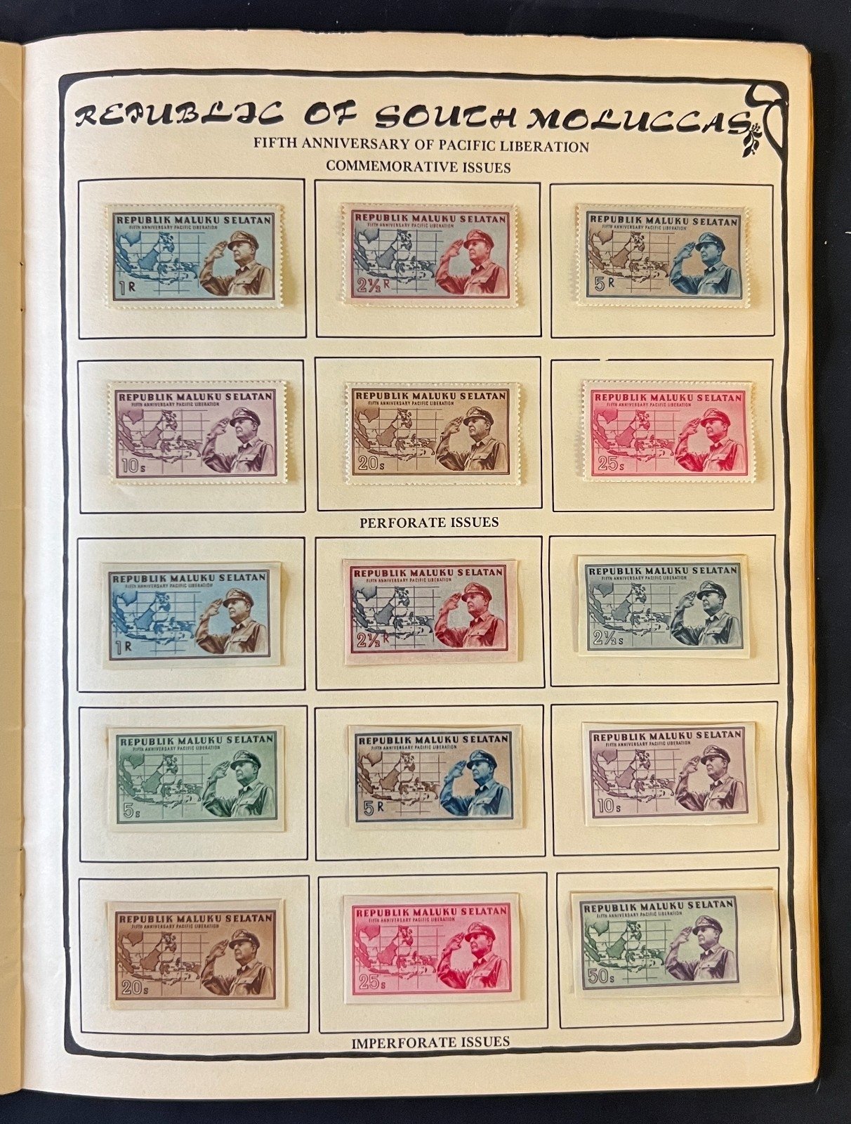 Republic of South Moluccas Stamp Collection Illustrated Historical Album ZAYIX