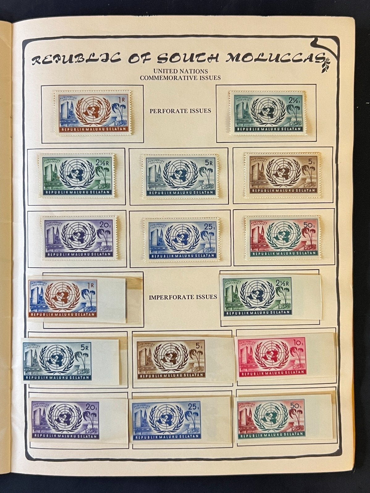 Republic of South Moluccas Stamp Collection Illustrated Historical Album ZAYIX