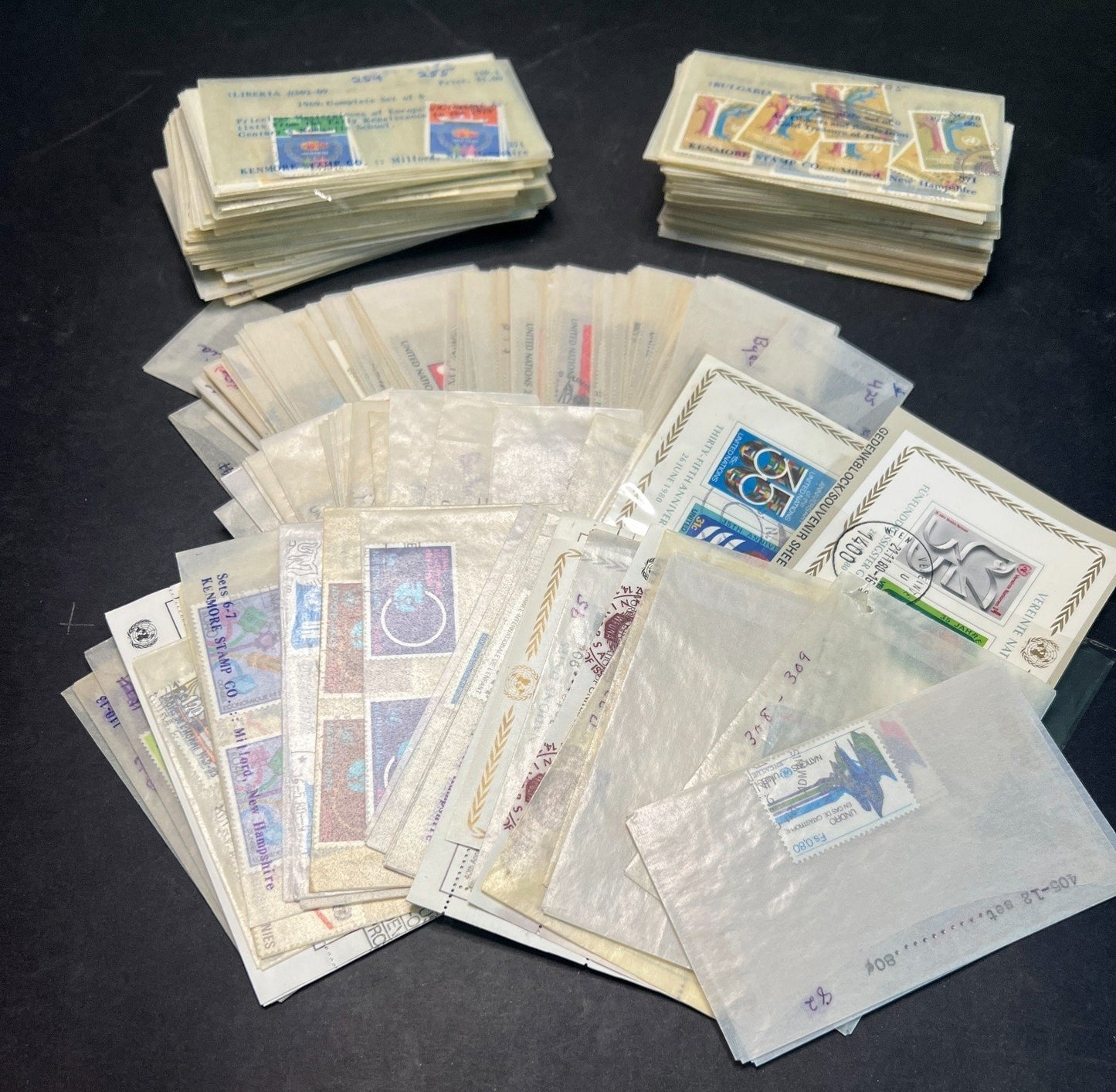United Nations Stamp Collection in Glassines Over 200 Used ZAYIX