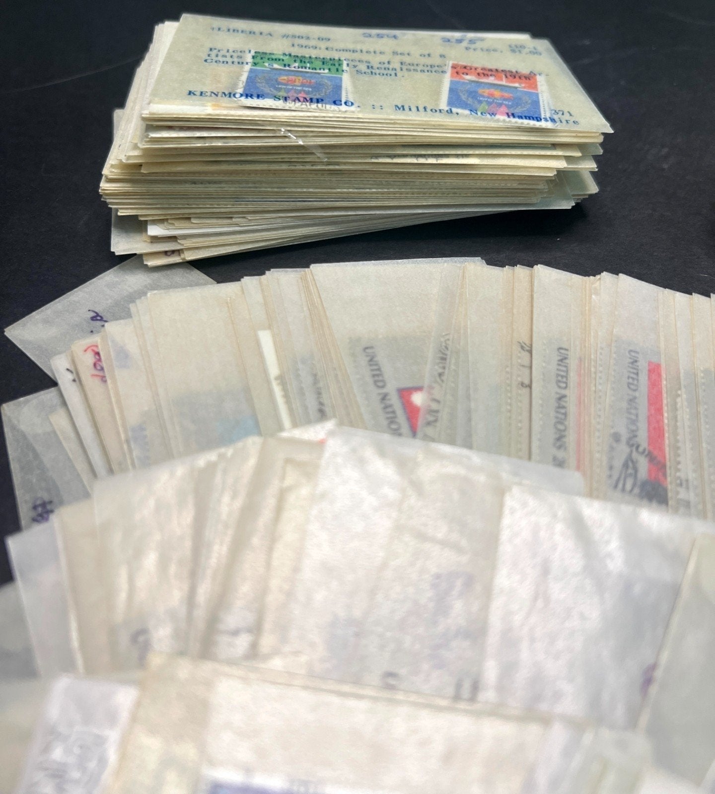 United Nations Stamp Collection in Glassines Over 200 Used ZAYIX