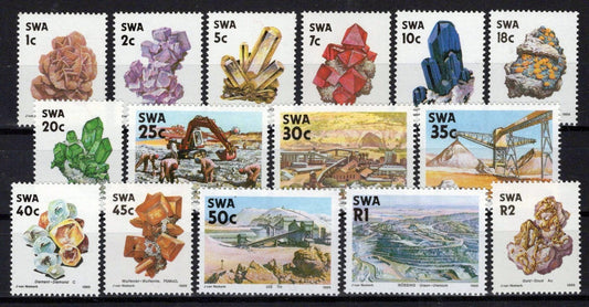 South West Africa 621-631, 632-640 MNH Minerals Mines Zayix Stamps 0325S0180M