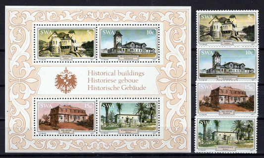 South West Africa SWA 407-410a MNH Historic Houses Zayix Stamps 0325M0238