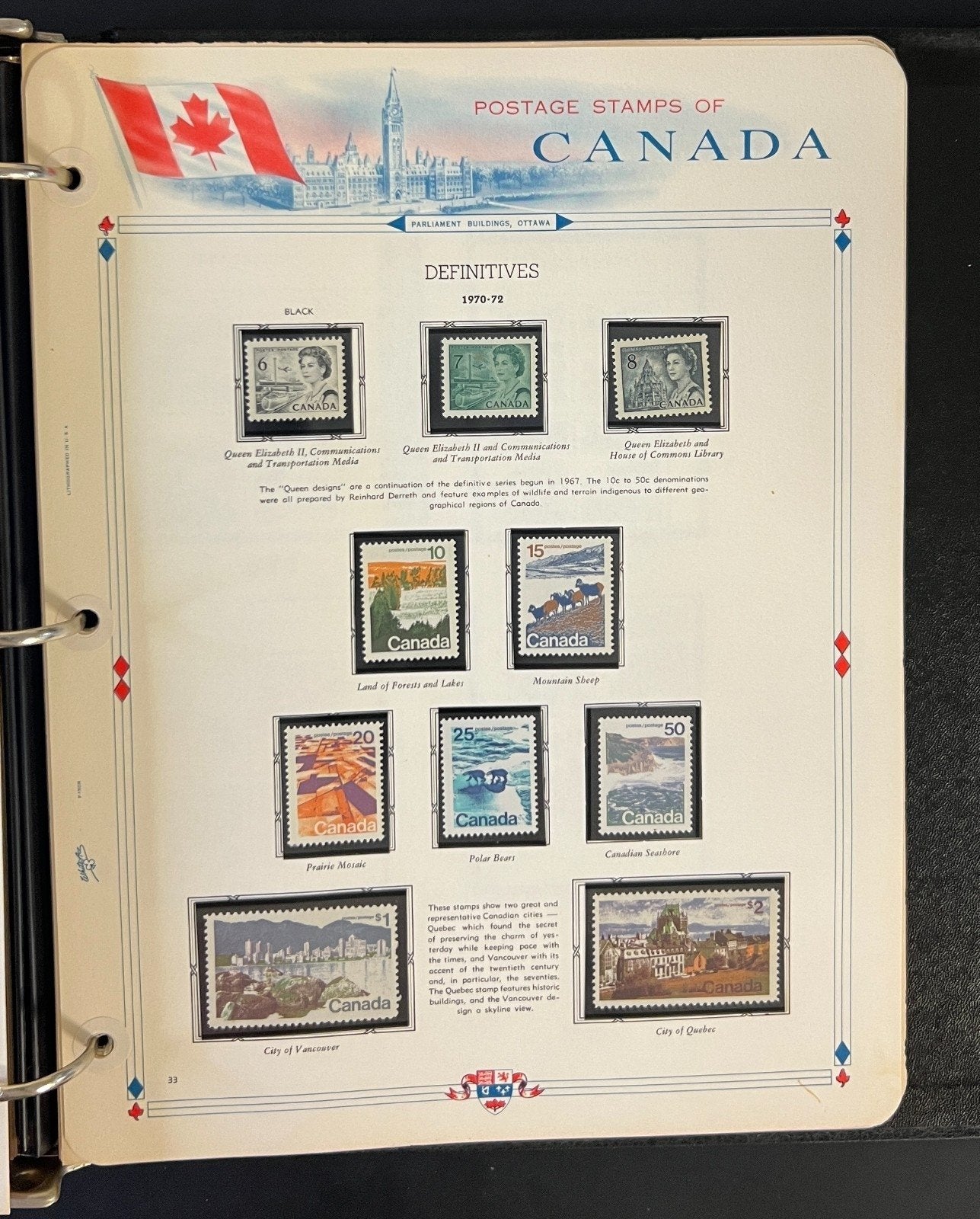 Canada Stamp Collection Album White Ace Pages Mint MNH 1957-1972  ZAYIX
