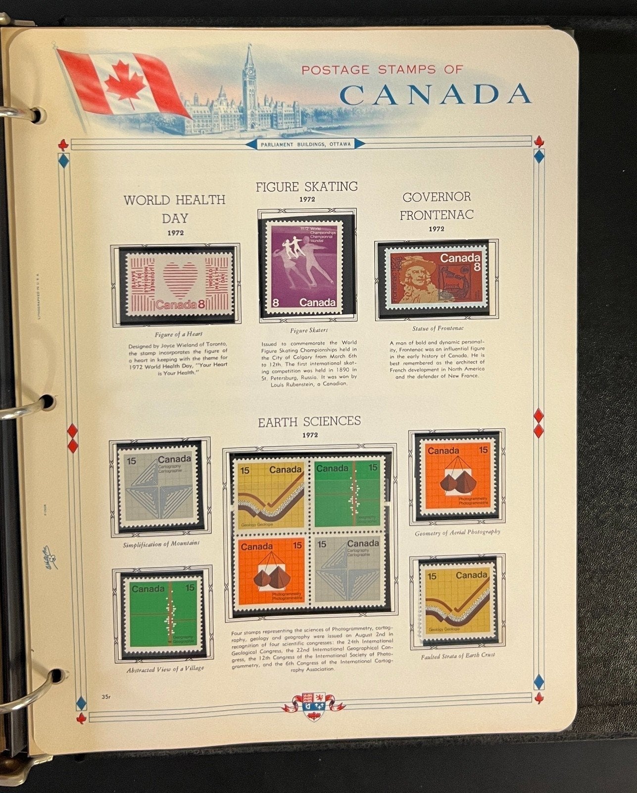 Canada Stamp Collection Album White Ace Pages Mint MNH 1957-1972  ZAYIX
