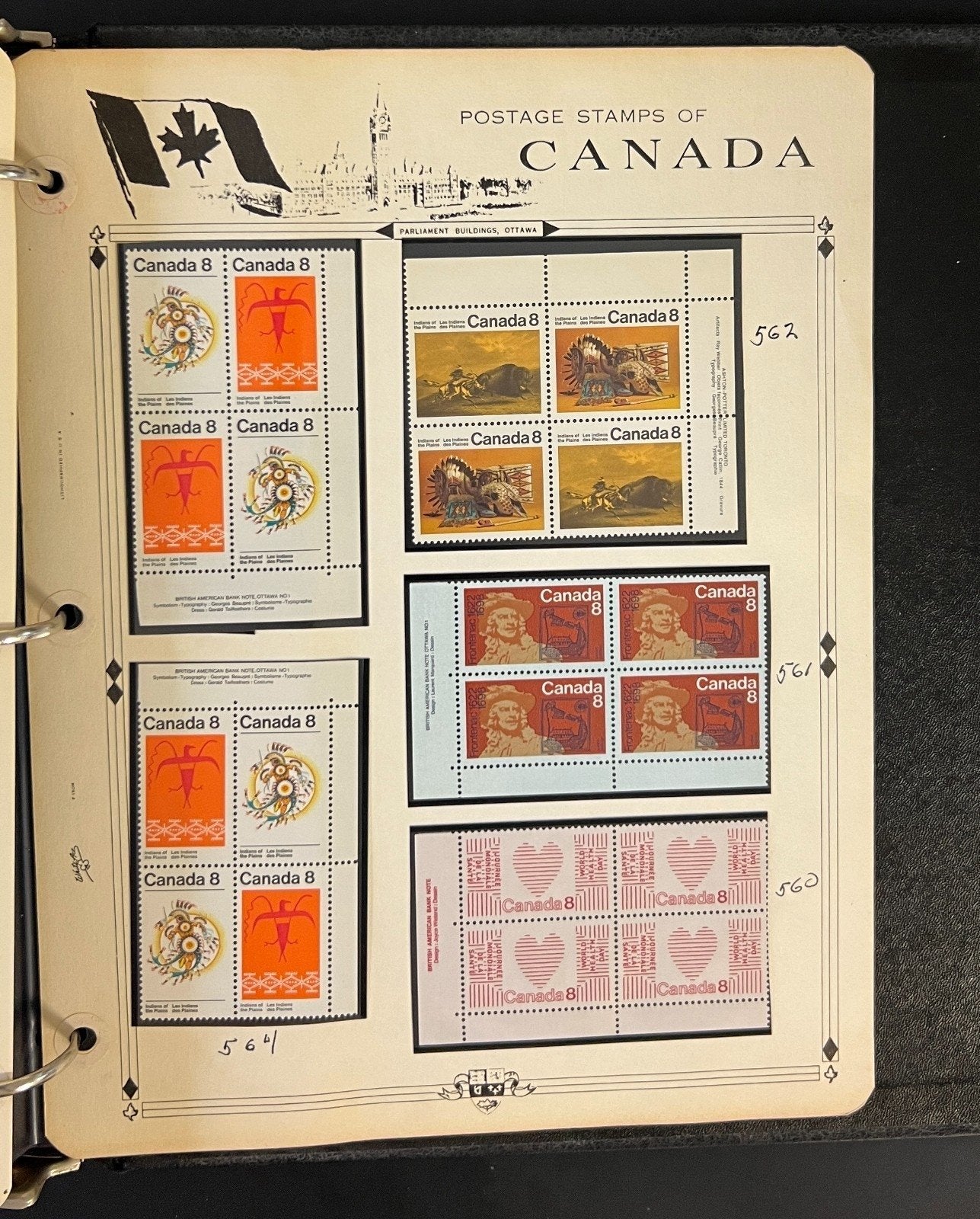 Canada Stamp Collection Album White Ace Pages Mint MNH 1957-1972  ZAYIX