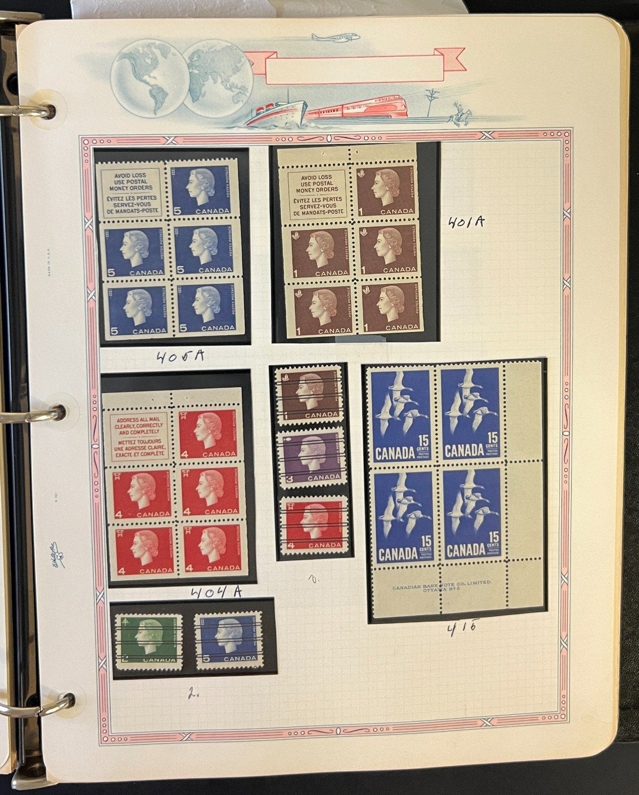 Canada Stamp Collection Album White Ace Pages Mint MNH 1957-1972  ZAYIX