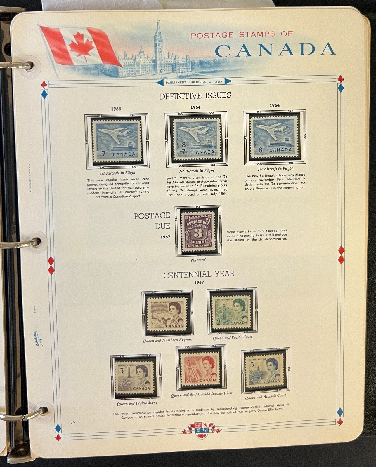 Canada Stamp Collection Album White Ace Pages Mint MNH 1957-1972  ZAYIX