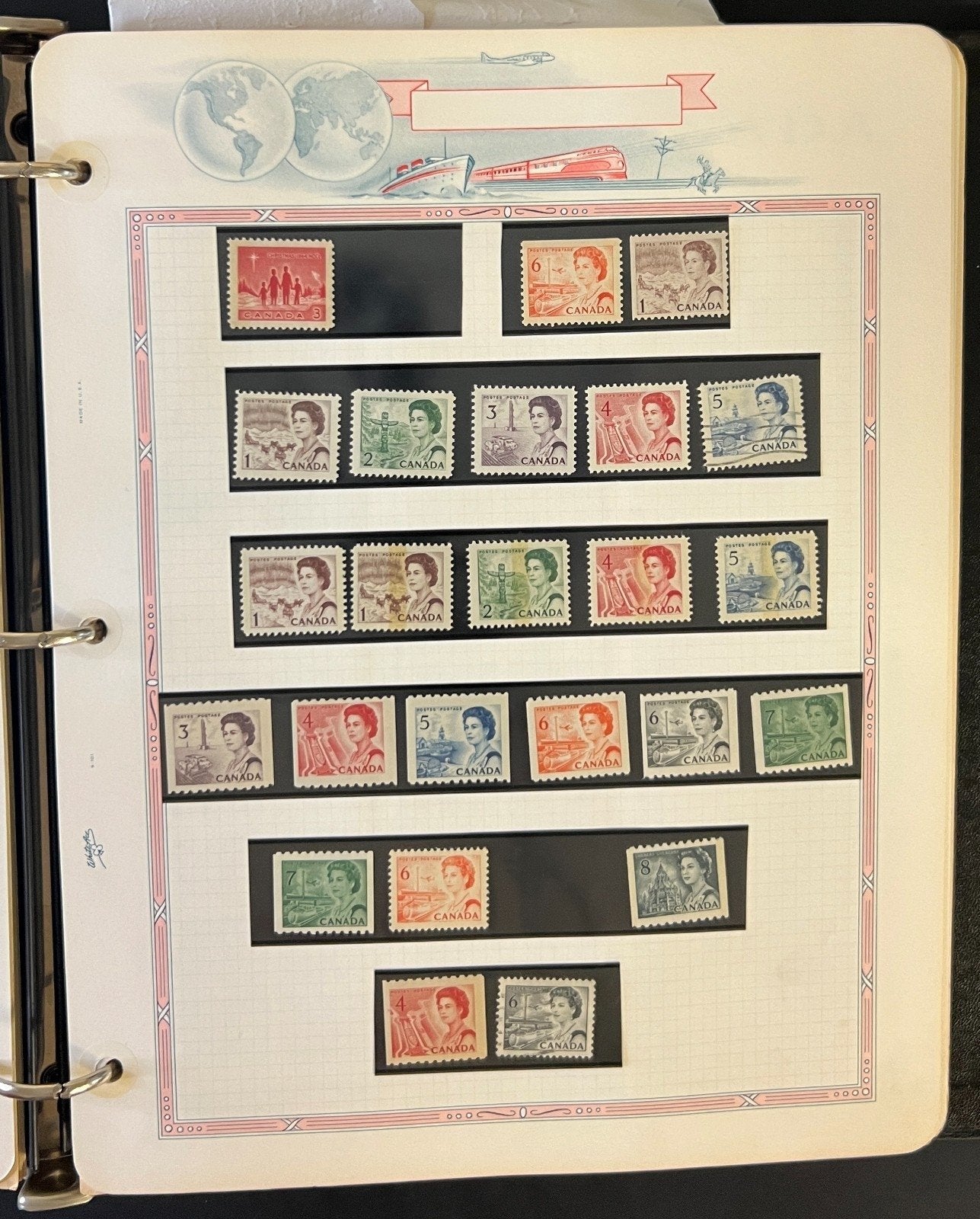 Canada Stamp Collection Album White Ace Pages Mint MNH 1957-1972  ZAYIX