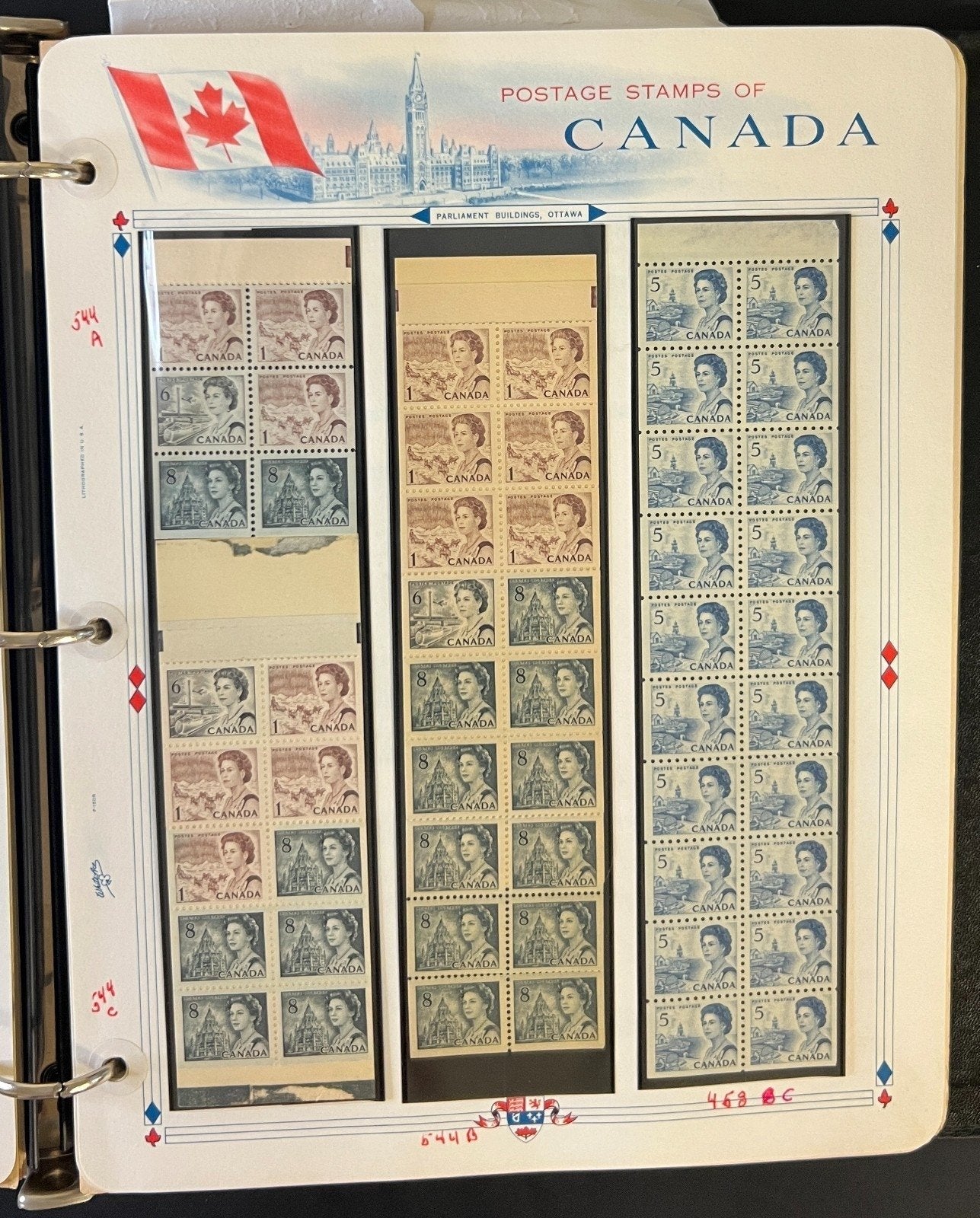 Canada Stamp Collection Album White Ace Pages Mint MNH 1957-1972  ZAYIX