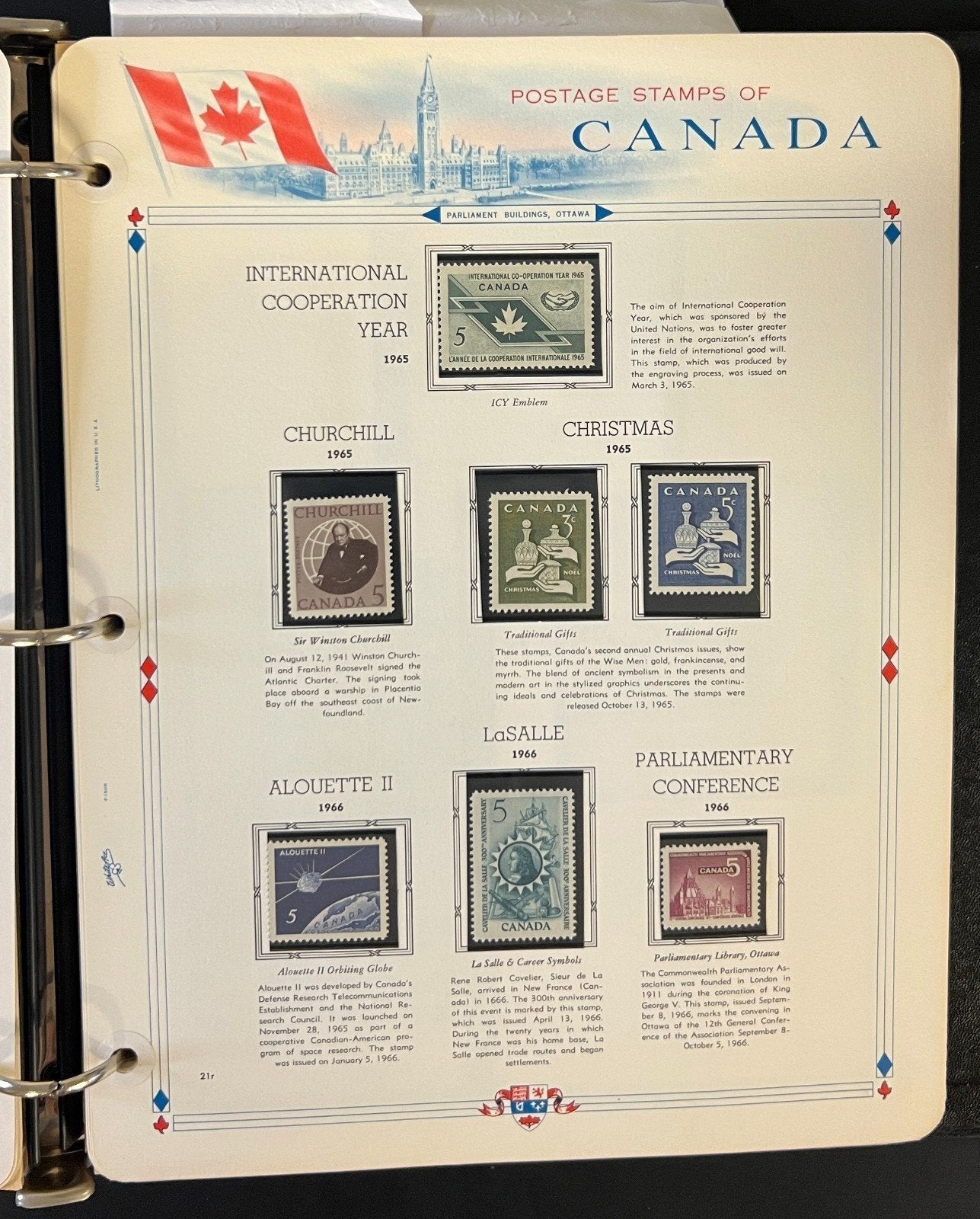 Canada Stamp Collection Album White Ace Pages Mint MNH 1957-1972  ZAYIX