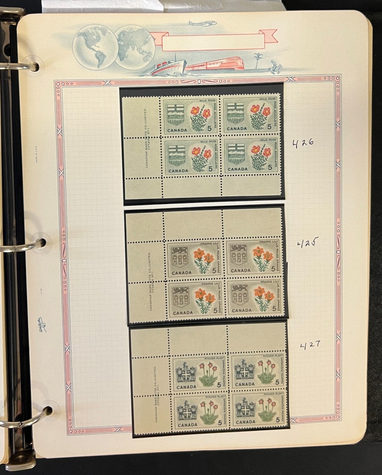 Canada Stamp Collection Album White Ace Pages Mint MNH 1957-1972  ZAYIX