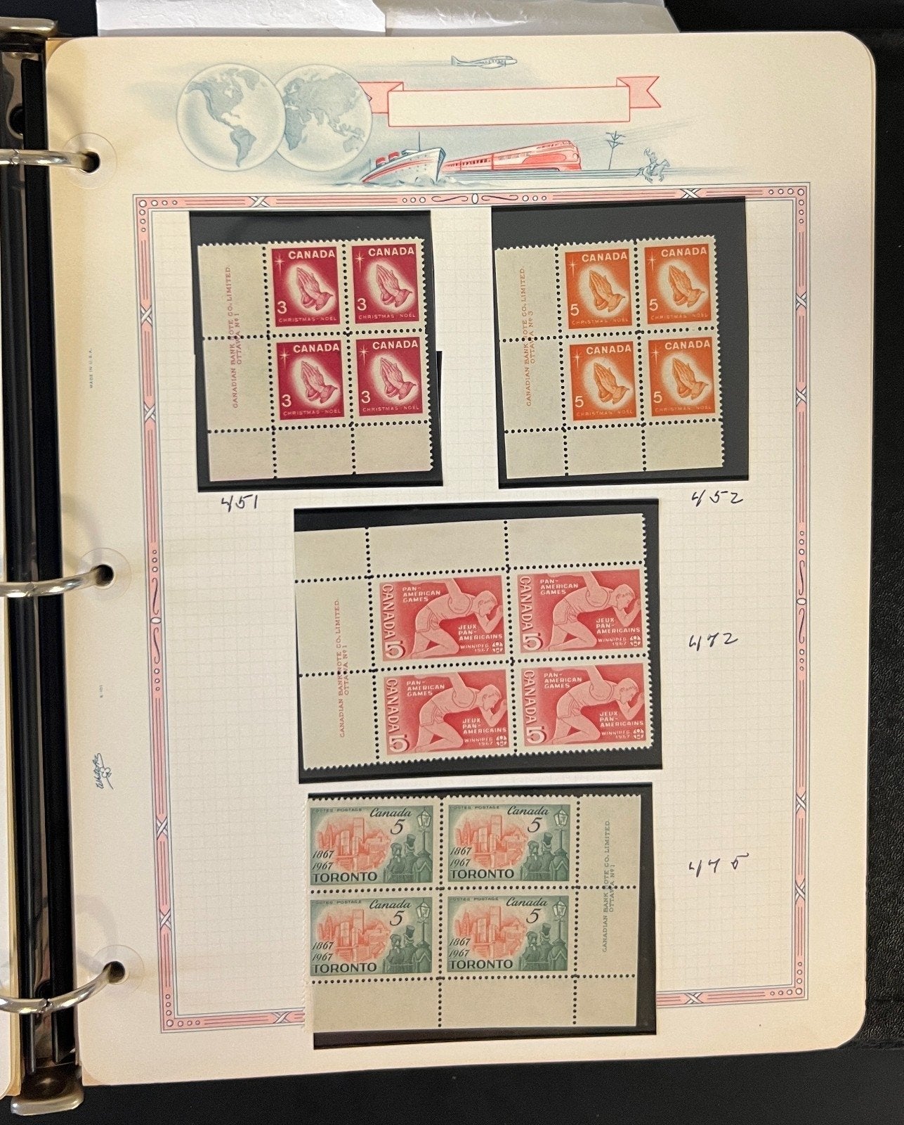 Canada Stamp Collection Album White Ace Pages Mint MNH 1957-1972  ZAYIX
