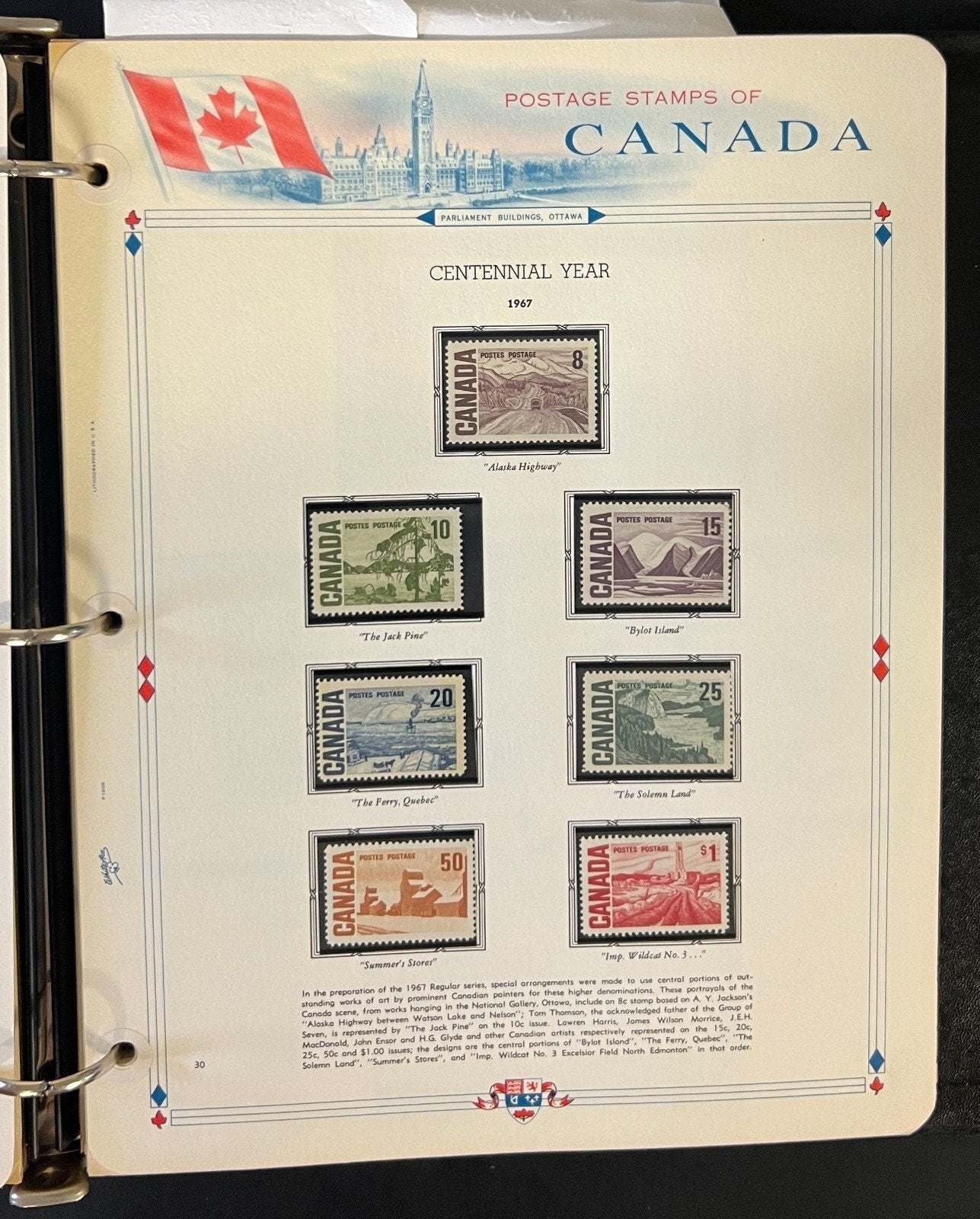 Canada Stamp Collection Album White Ace Pages Mint MNH 1957-1972  ZAYIX