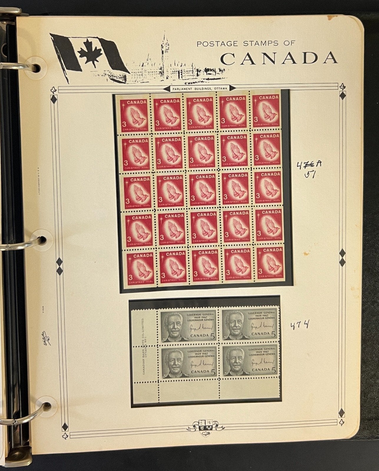 Canada Stamp Collection Album White Ace Pages Mint MNH 1957-1972  ZAYIX