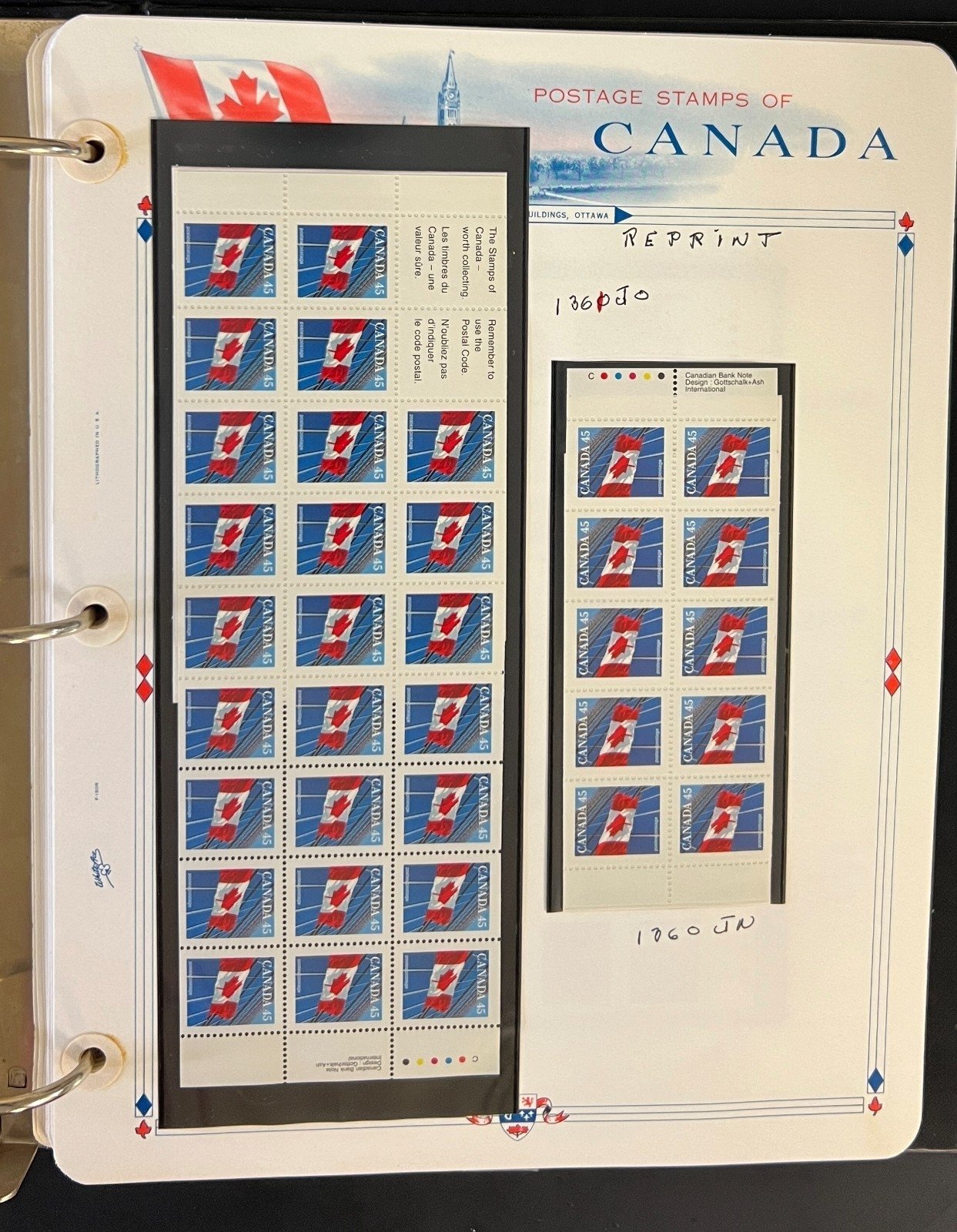 Canada Stamp Collection Album White Ace Pages Very Complete Mint MNH 1995  ZAYIX