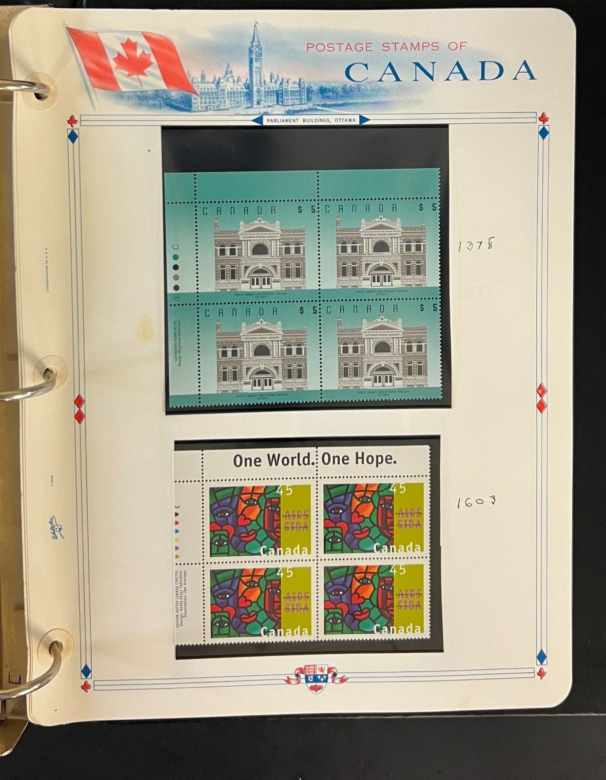 Canada Stamp Collection Album White Ace Pages Very Complete Mint MNH 1995  ZAYIX