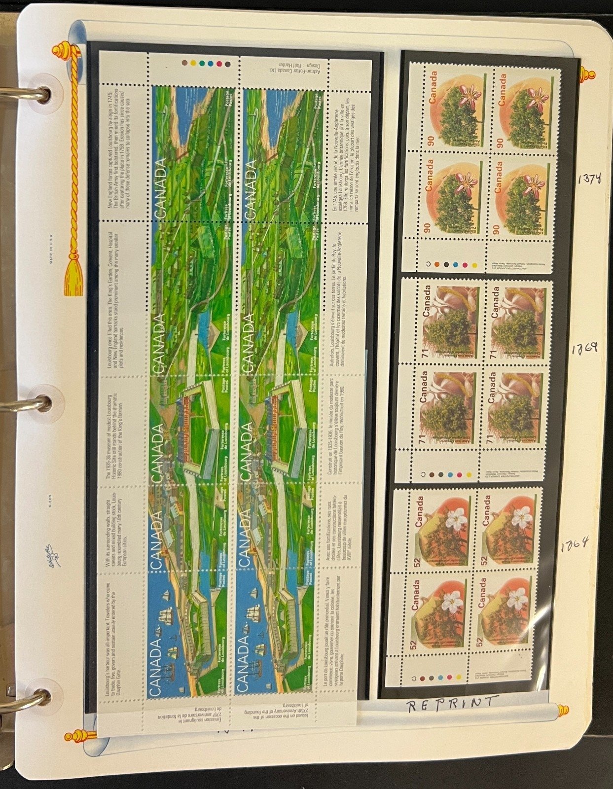 Canada Stamp Collection Album White Ace Pages Very Complete Mint MNH 1995  ZAYIX