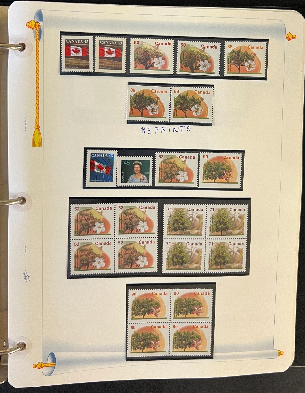 Canada Stamp Collection Album White Ace Pages Very Complete Mint MNH 1995  ZAYIX