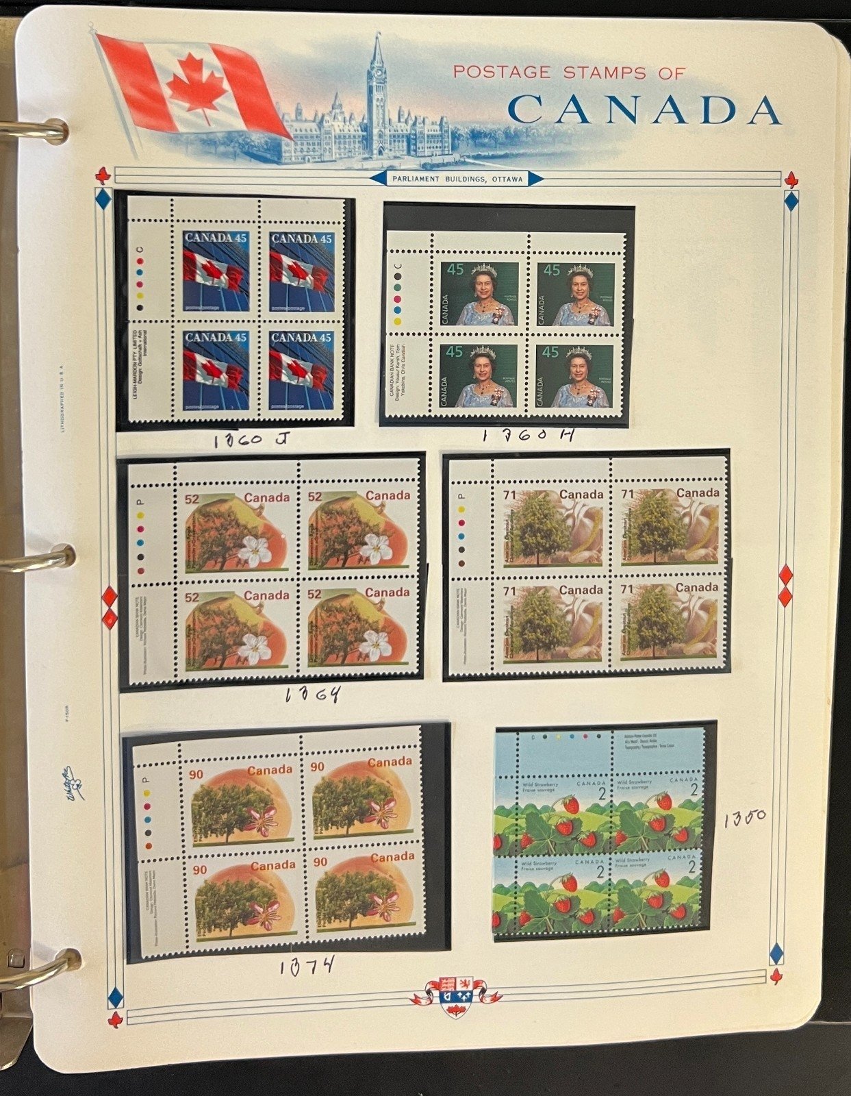 Canada Stamp Collection Album White Ace Pages Very Complete Mint MNH 1995  ZAYIX