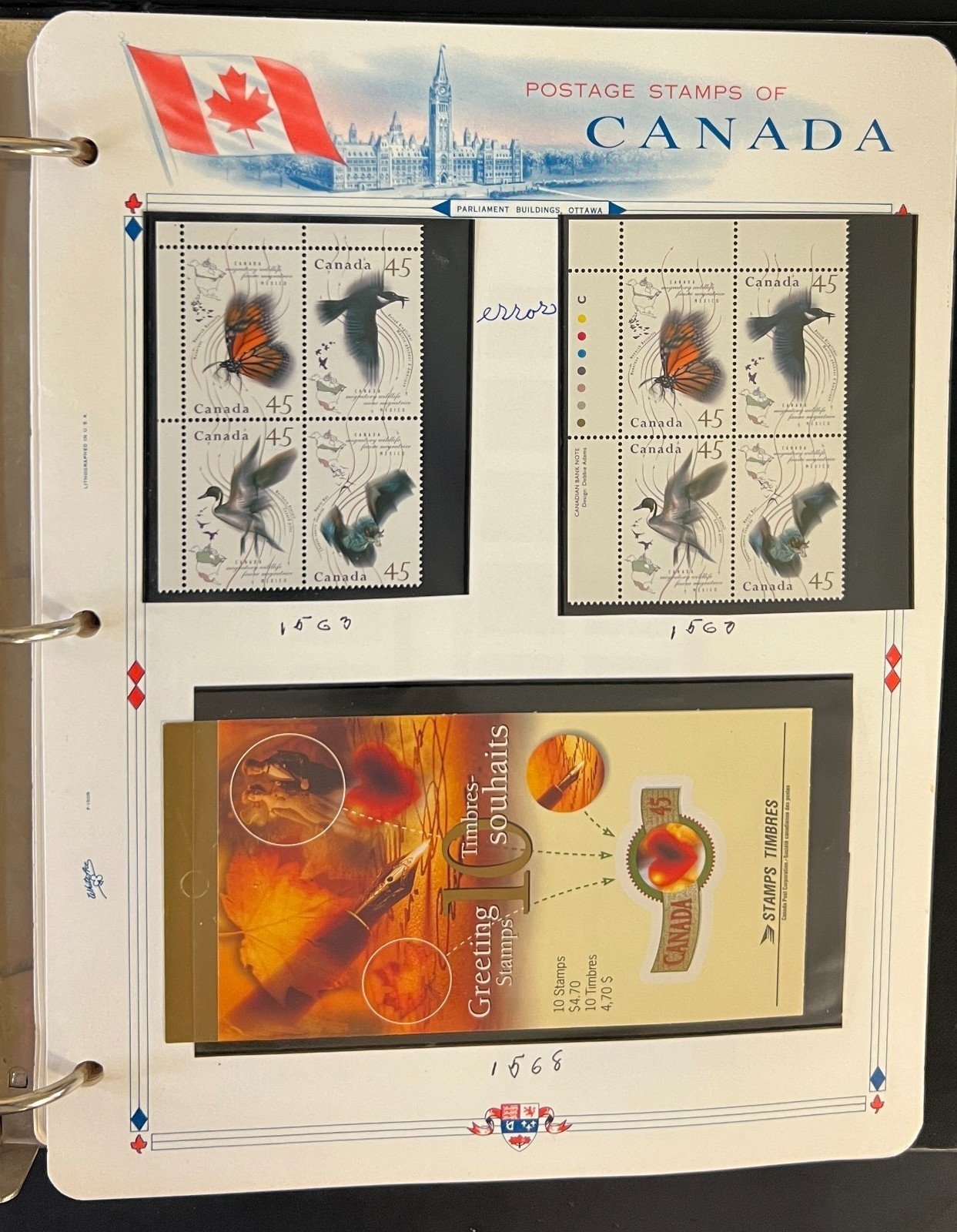 Canada Stamp Collection Album White Ace Pages Very Complete Mint MNH 1995  ZAYIX