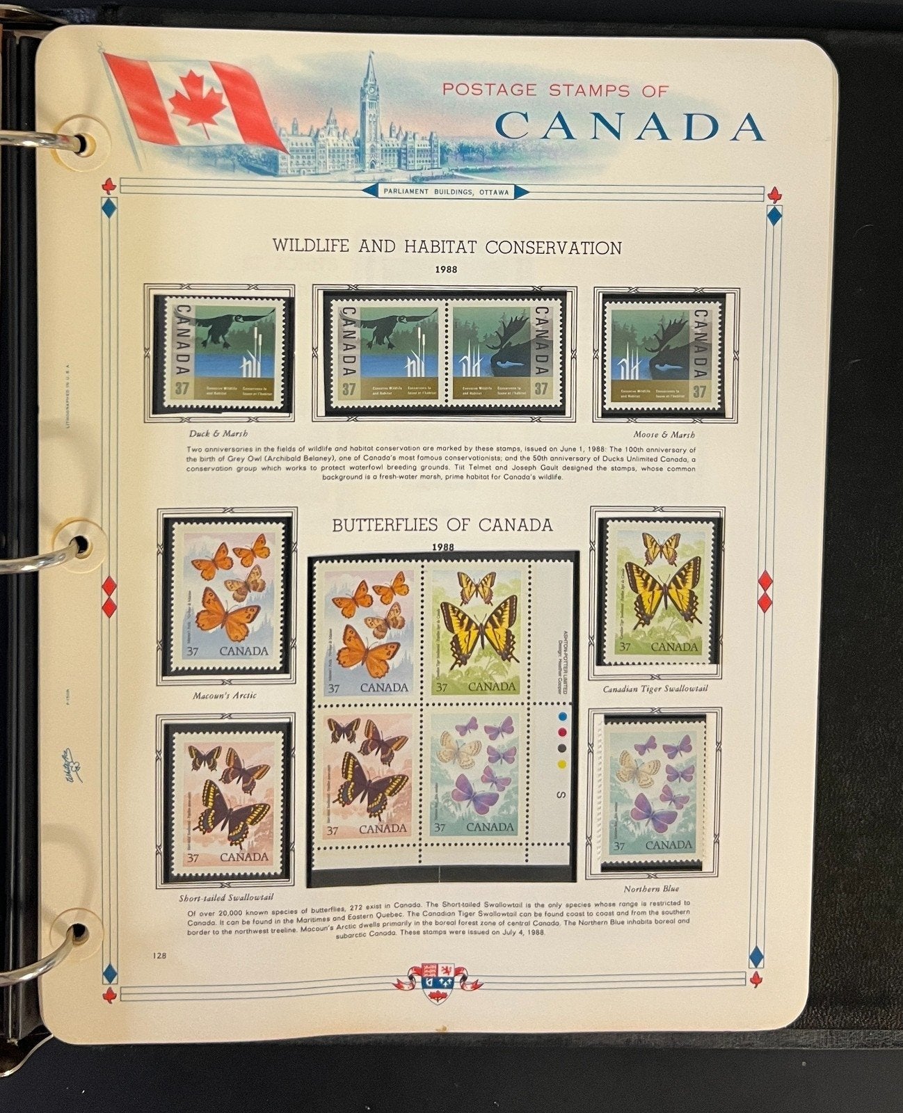 Canada Stamp Collection Album White Ace Pages Mint MNH 1982-1989  ZAYIX
