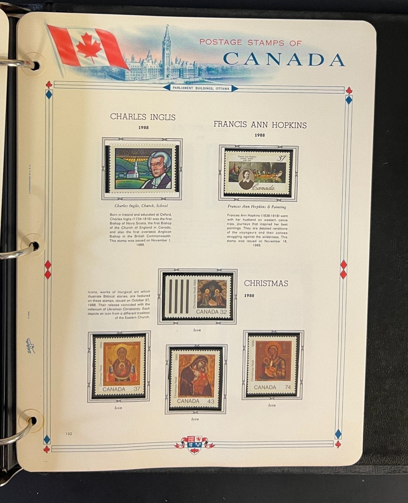Canada Stamp Collection Album White Ace Pages Mint MNH 1982-1989  ZAYIX