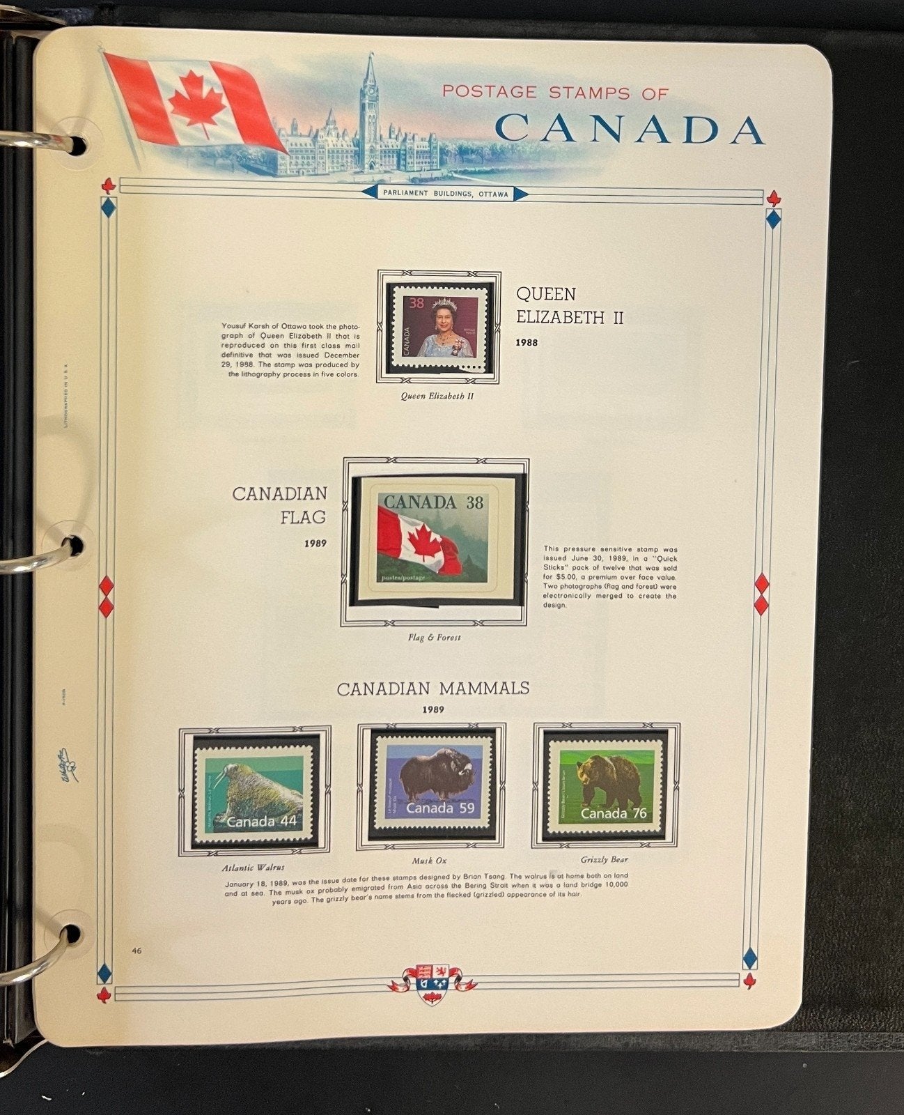 Canada Stamp Collection Album White Ace Pages Mint MNH 1982-1989  ZAYIX