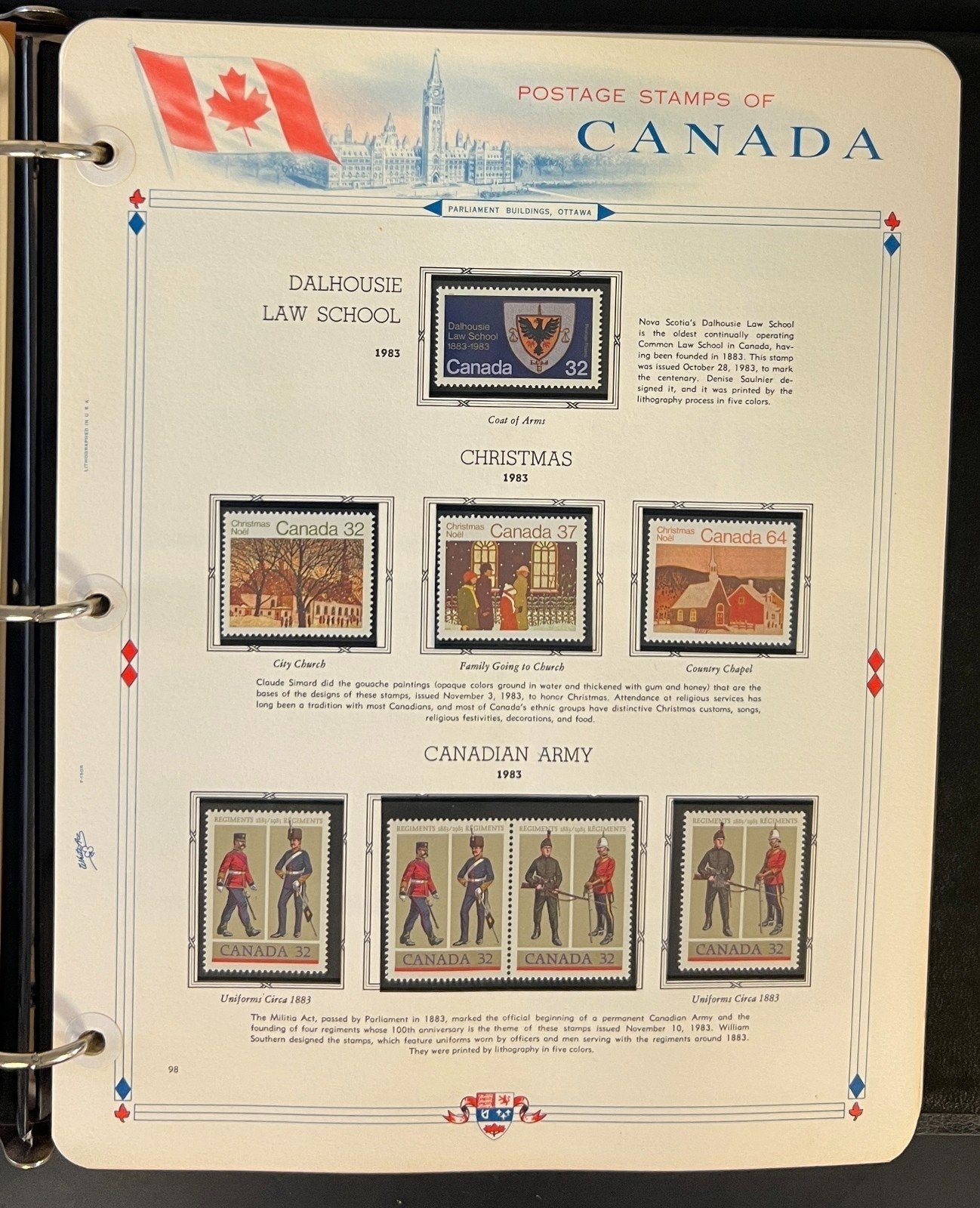 Canada Stamp Collection Album White Ace Pages Mint MNH 1982-1989  ZAYIX