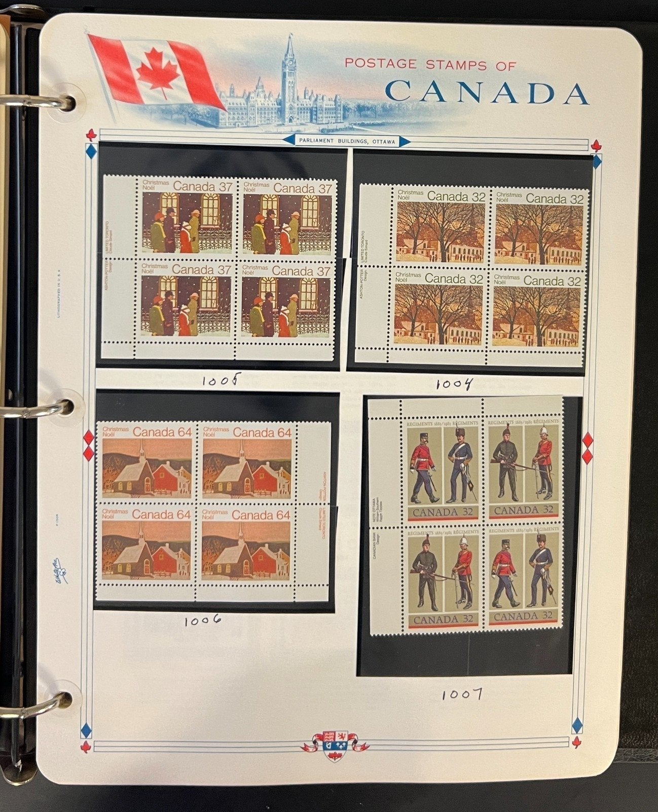 Canada Stamp Collection Album White Ace Pages Mint MNH 1982-1989  ZAYIX