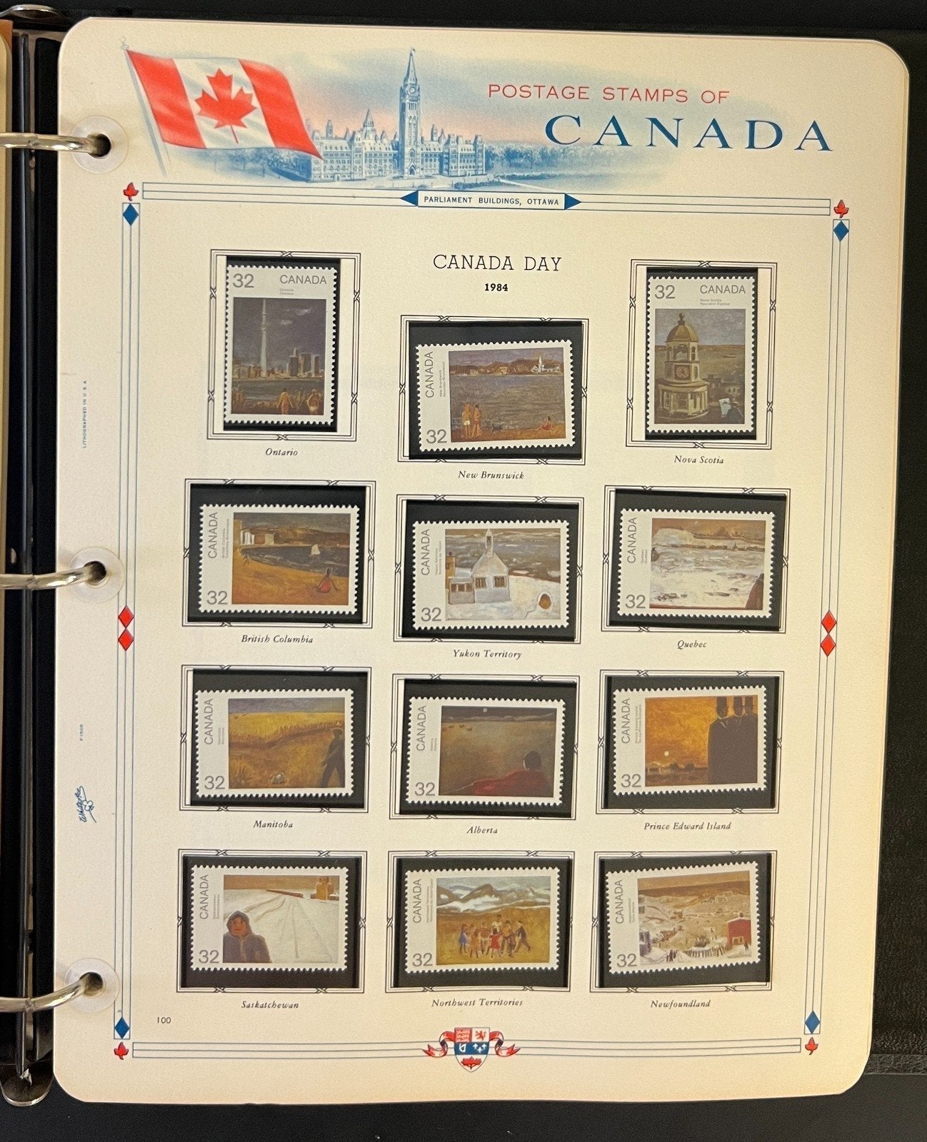 Canada Stamp Collection Album White Ace Pages Mint MNH 1982-1989  ZAYIX