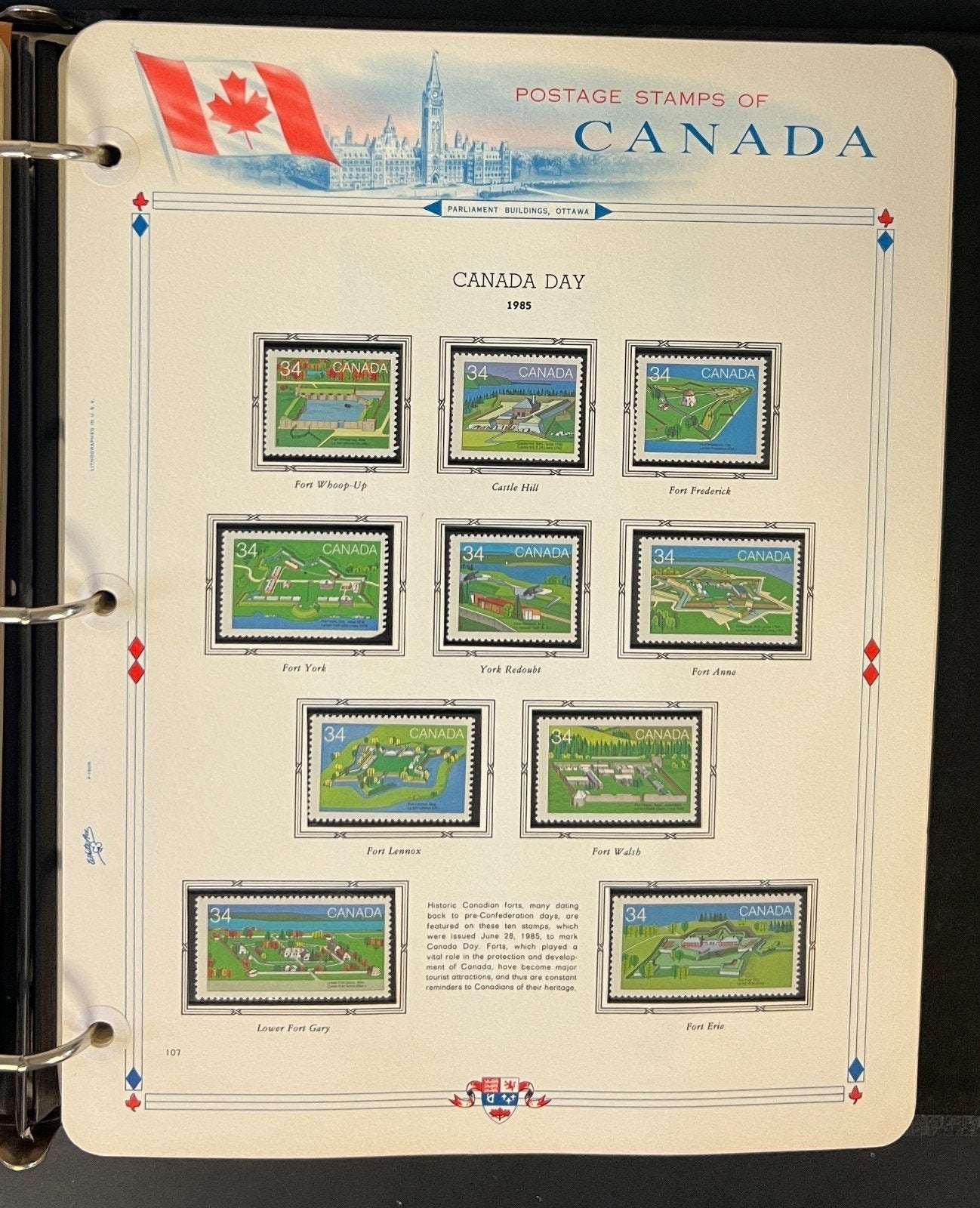 Canada Stamp Collection Album White Ace Pages Mint MNH 1982-1989  ZAYIX