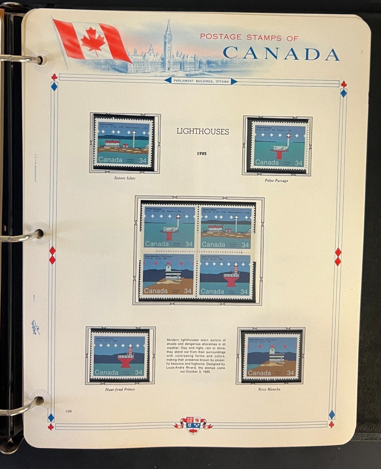 Canada Stamp Collection Album White Ace Pages Mint MNH 1982-1989  ZAYIX
