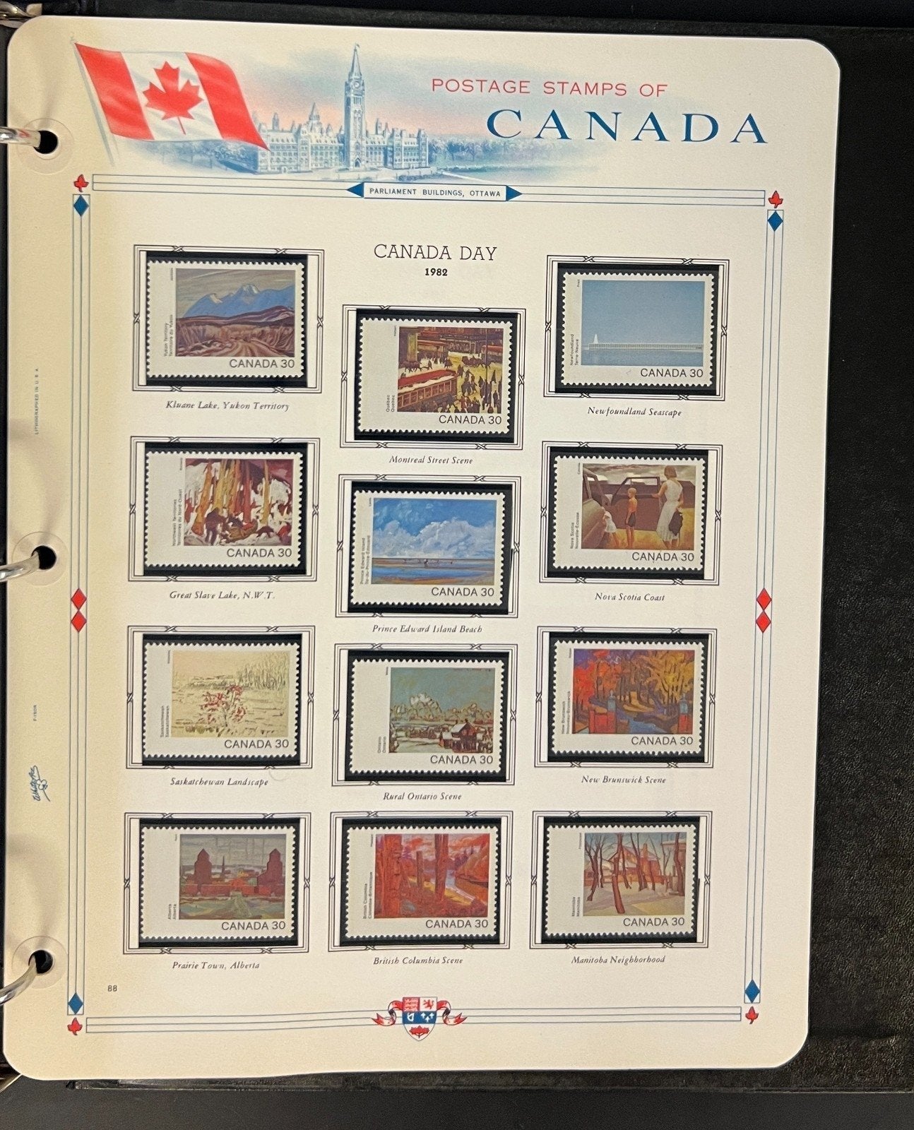 Canada Stamp Collection Album White Ace Pages Mint MNH 1978-1985 ZAYIX
