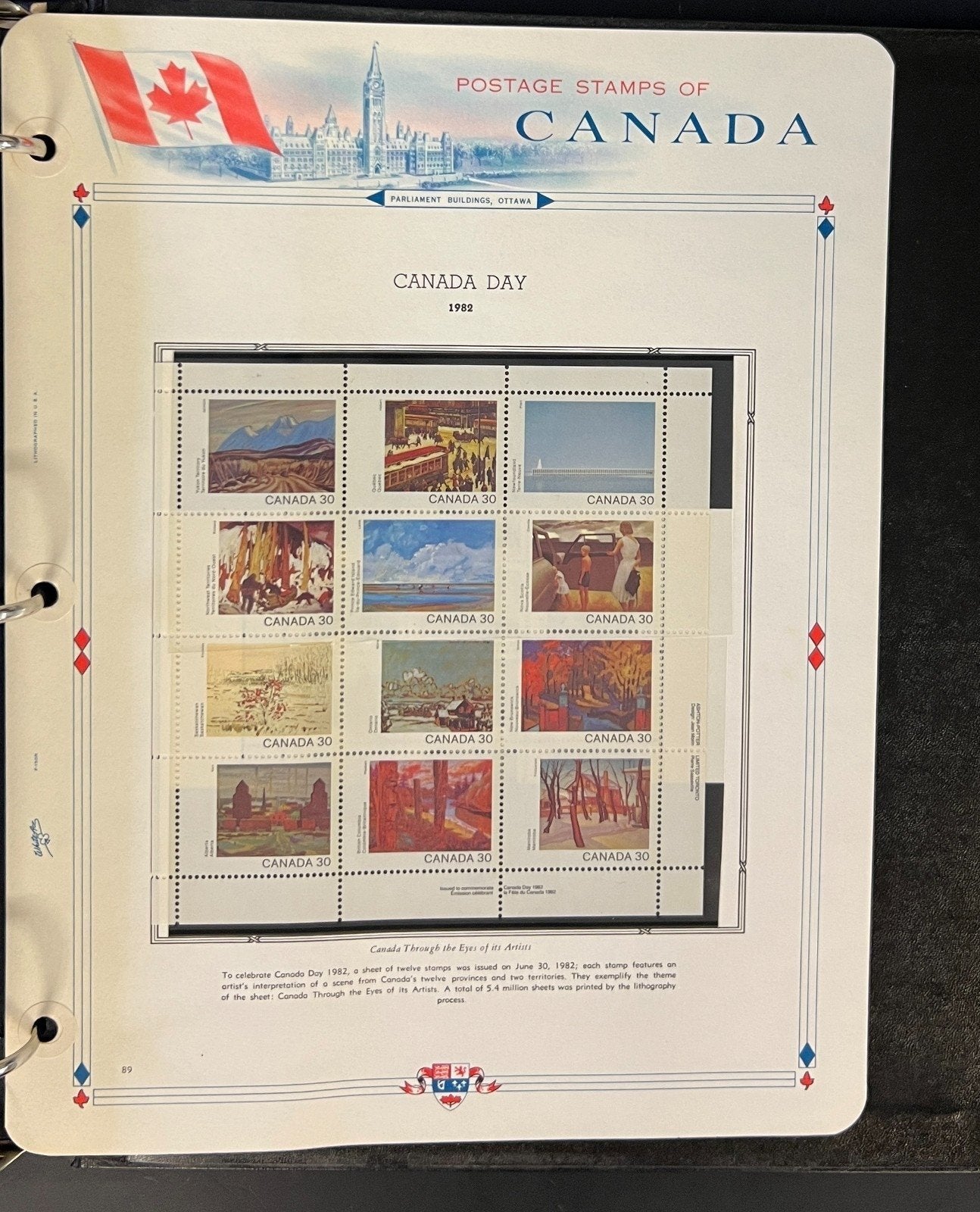Canada Stamp Collection Album White Ace Pages Mint MNH 1978-1985 ZAYIX